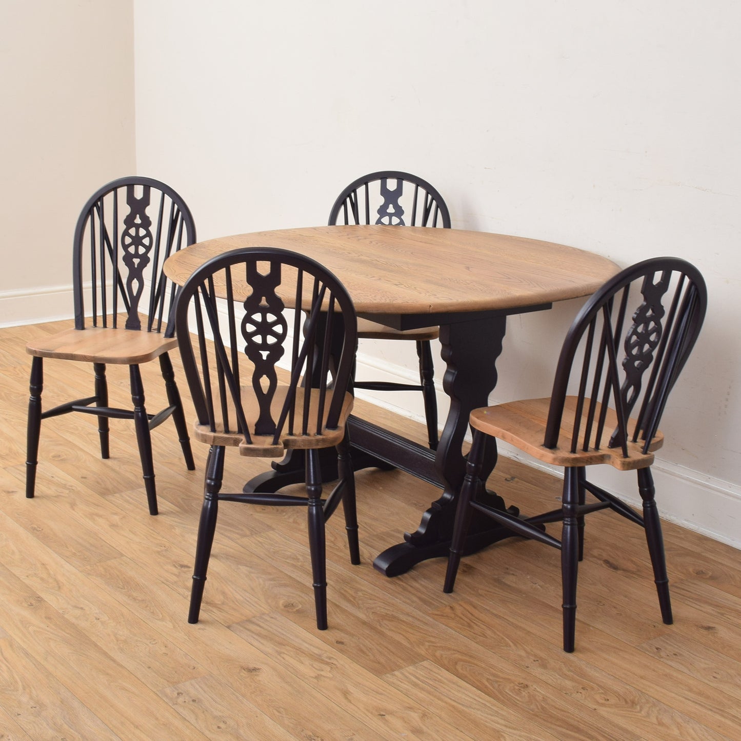 Painted Table And Four Chairs