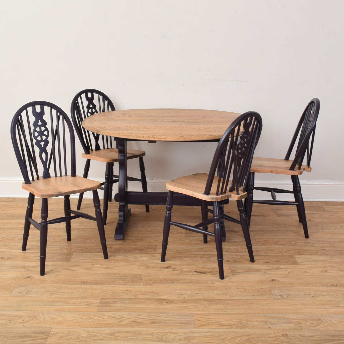 Painted Table And Four Chairs