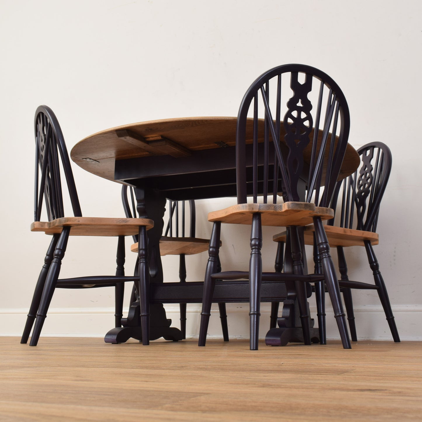 Painted Table And Four Chairs