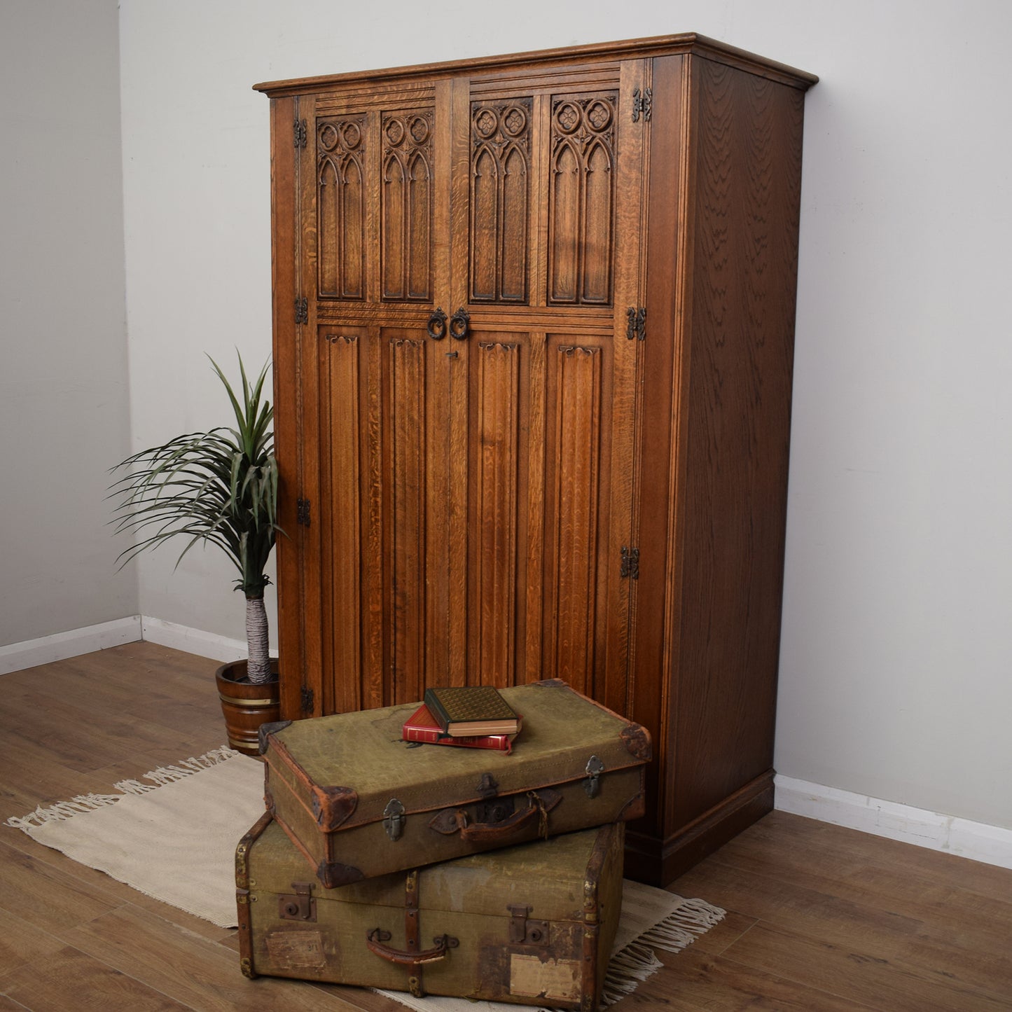 Restored Ladies Oak Wardrobe