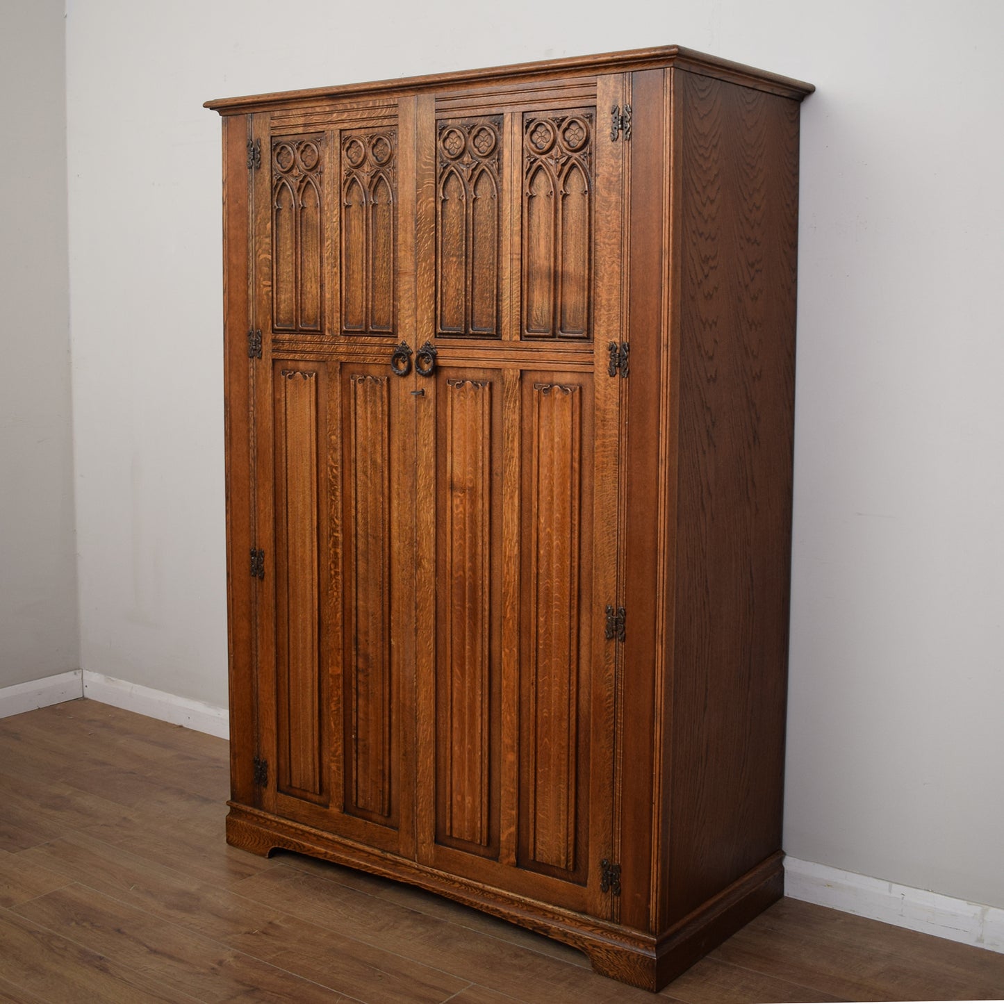 Restored Ladies Oak Wardrobe