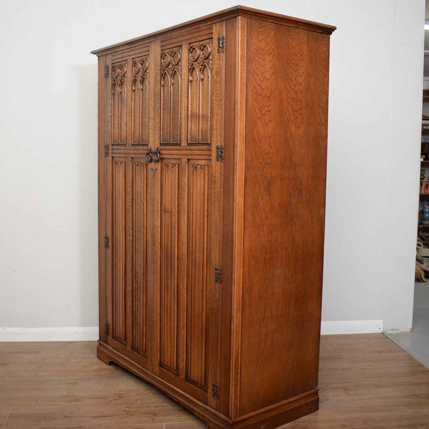 Restored Ladies Oak Wardrobe