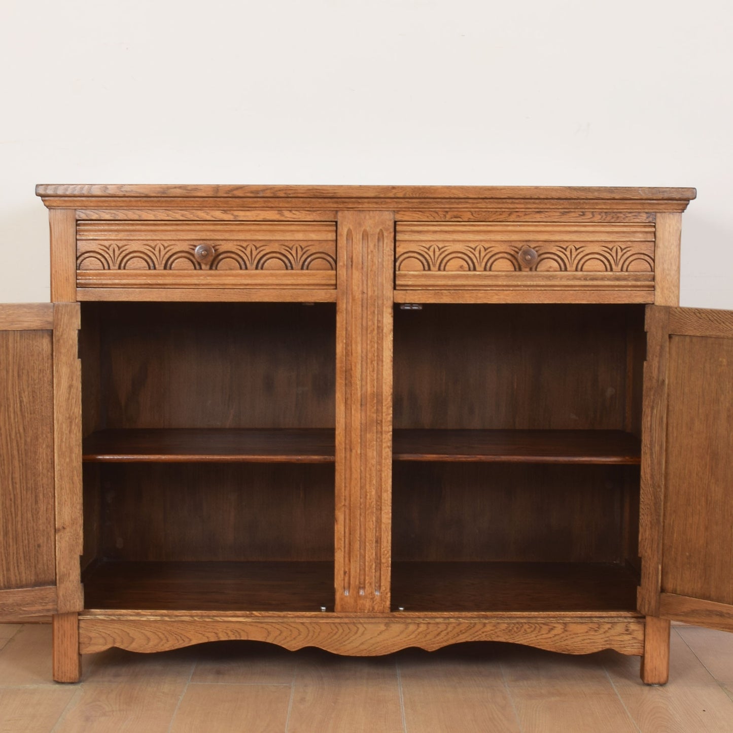 Oak Linenfold Sideboard