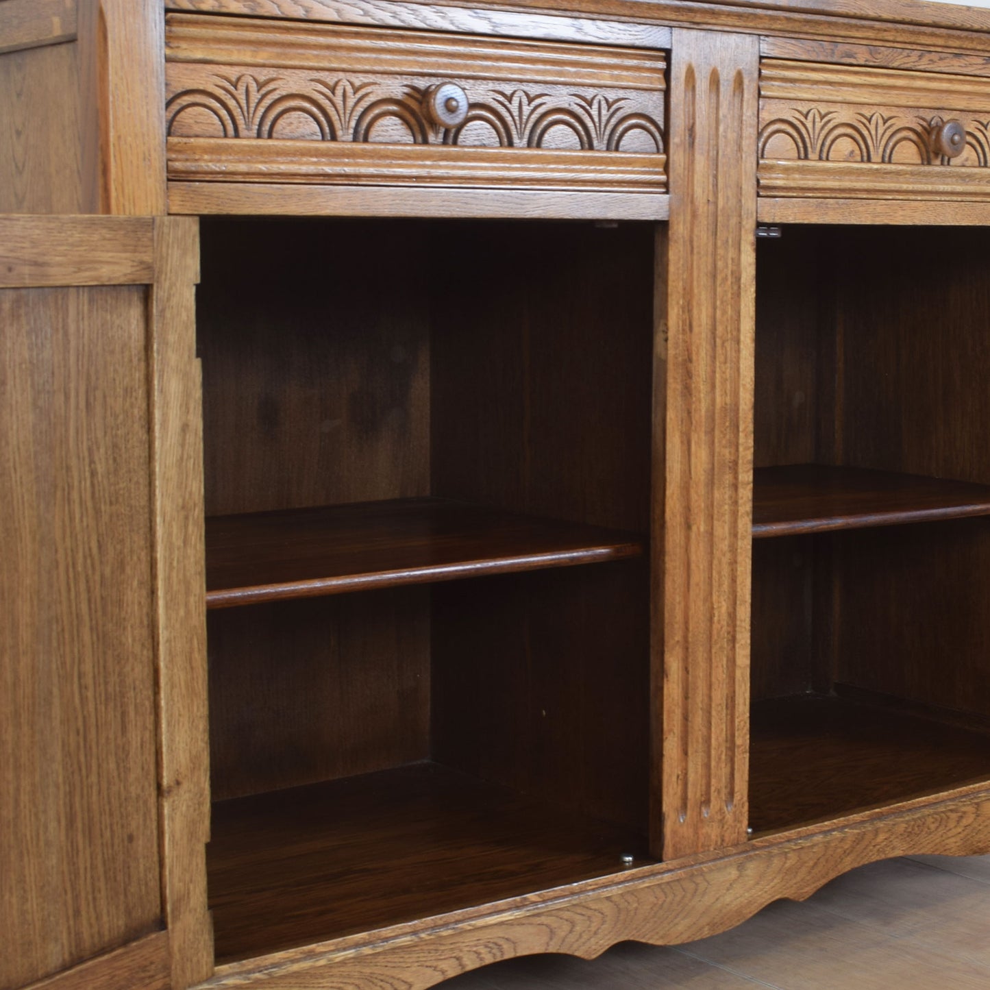 Oak Linenfold Sideboard