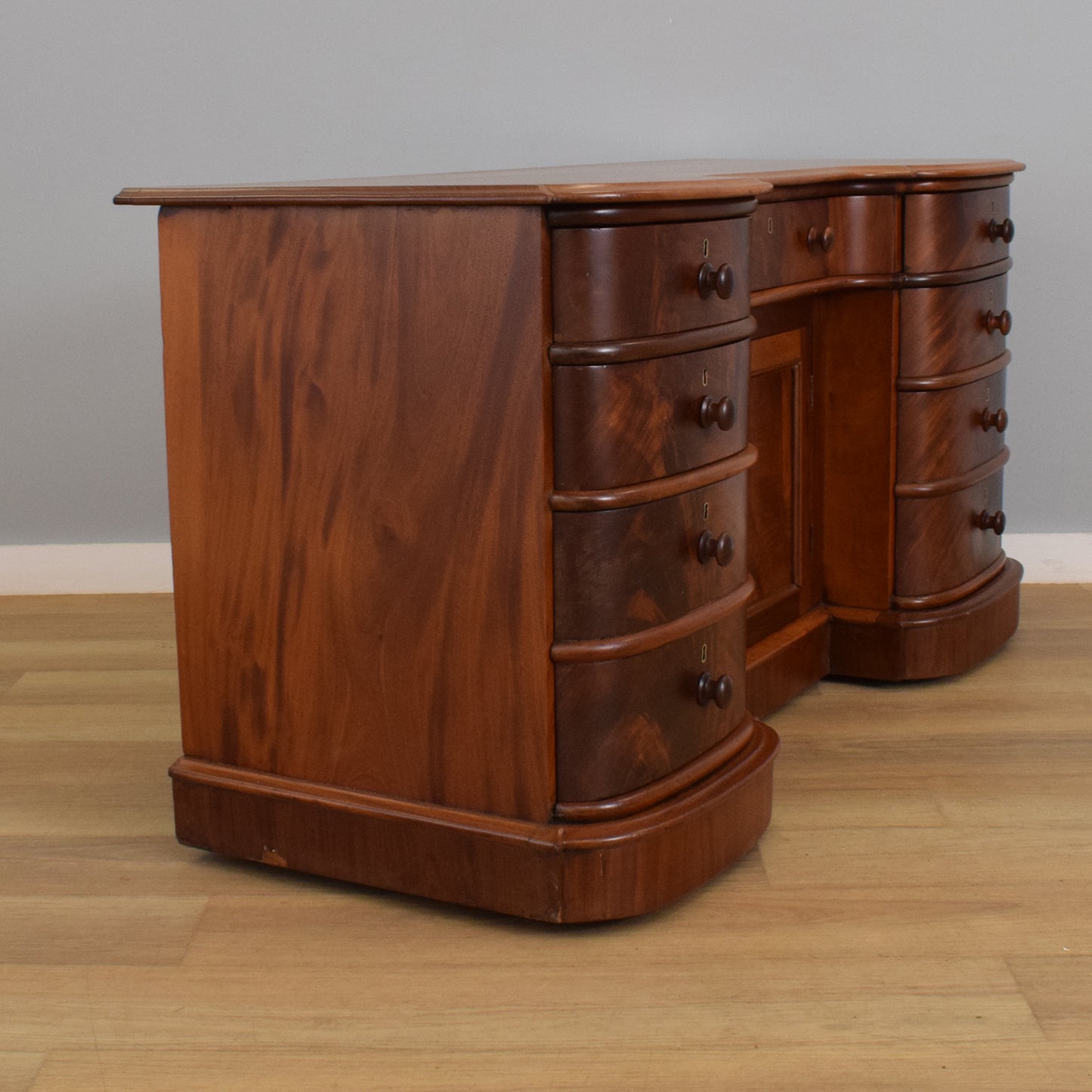 Large Curved Mahogany Sideboard