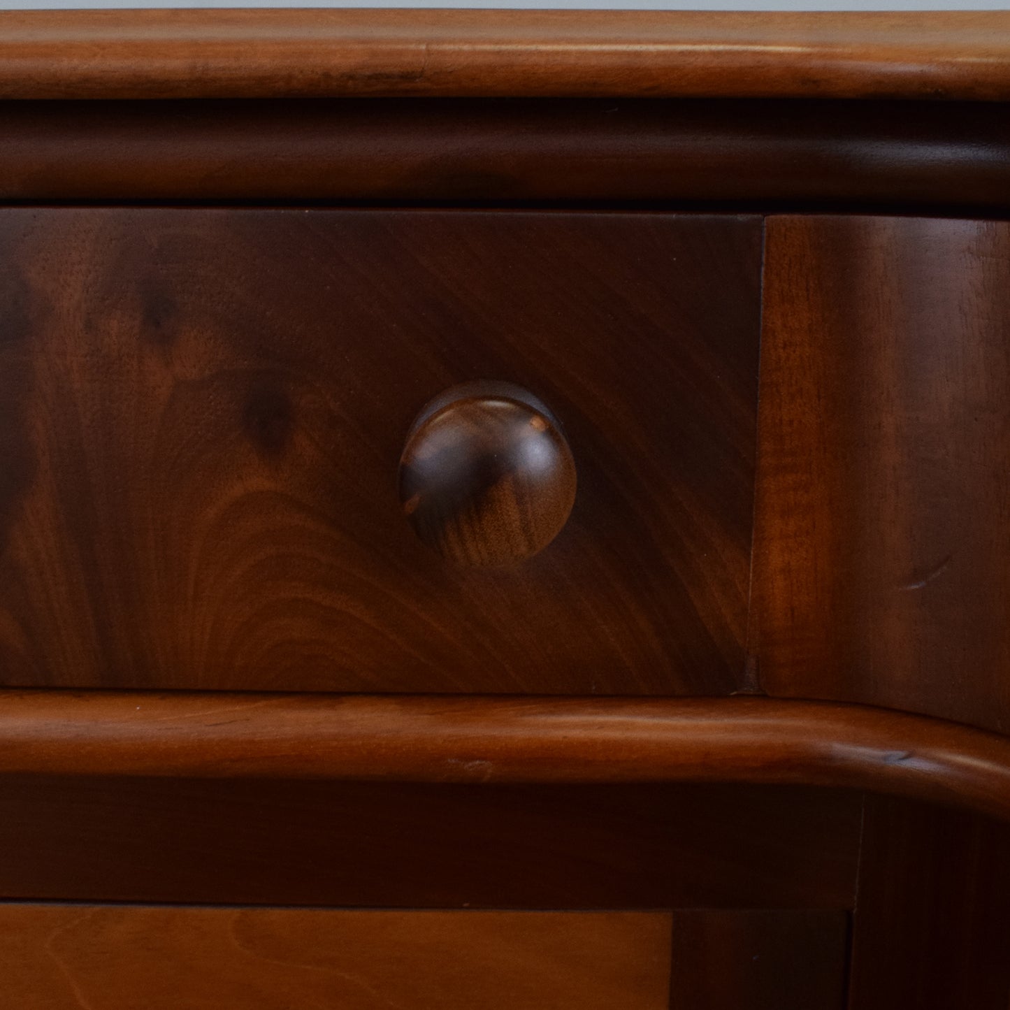 Large Curved Mahogany Sideboard