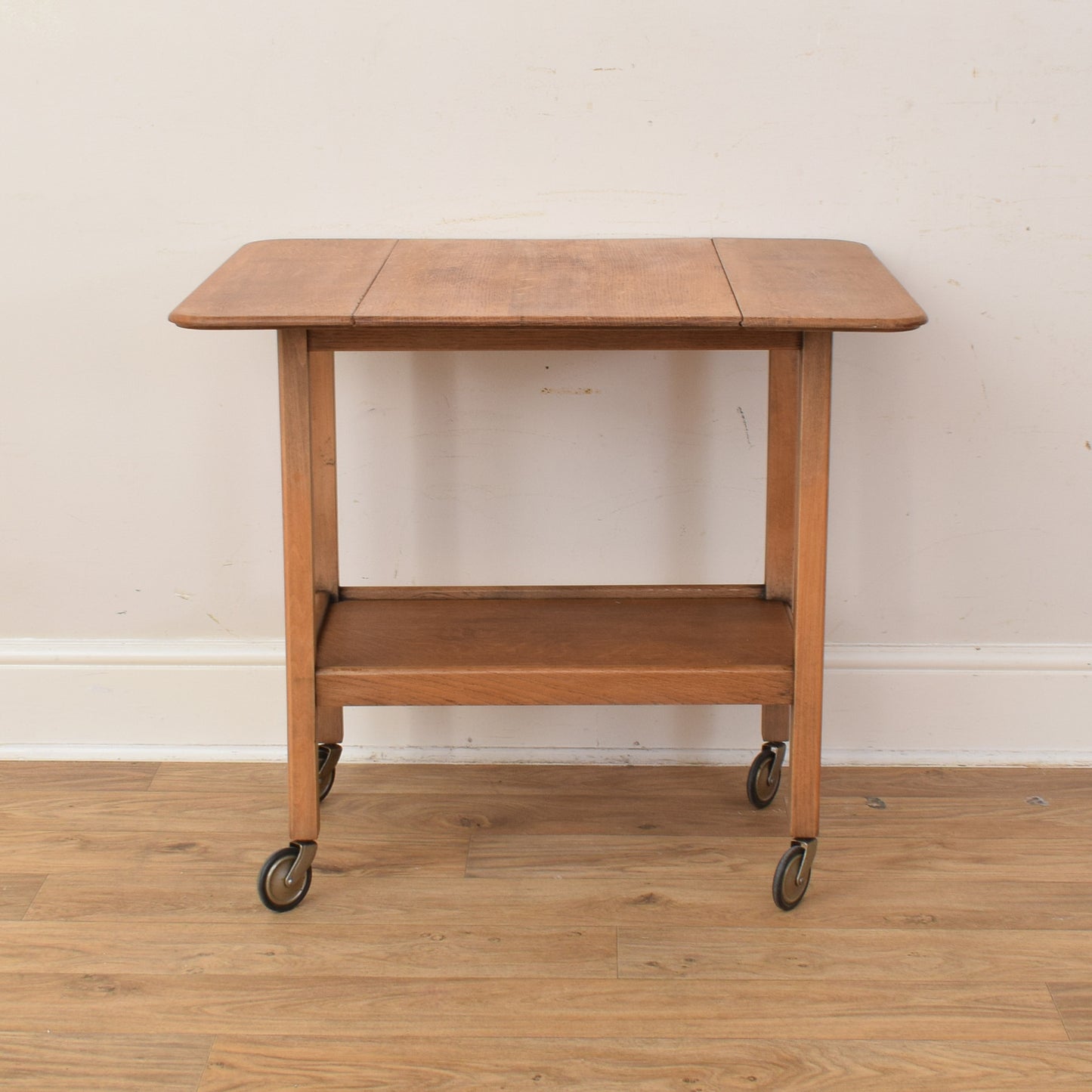Oak Rotating Drop Leaf Trolley