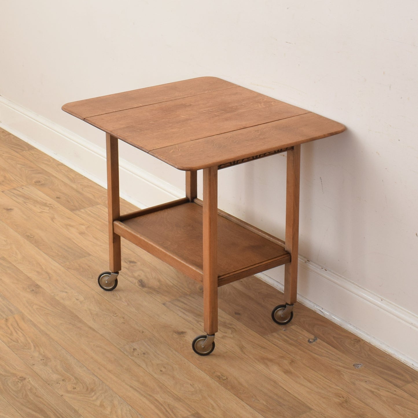 Oak Rotating Drop Leaf Trolley