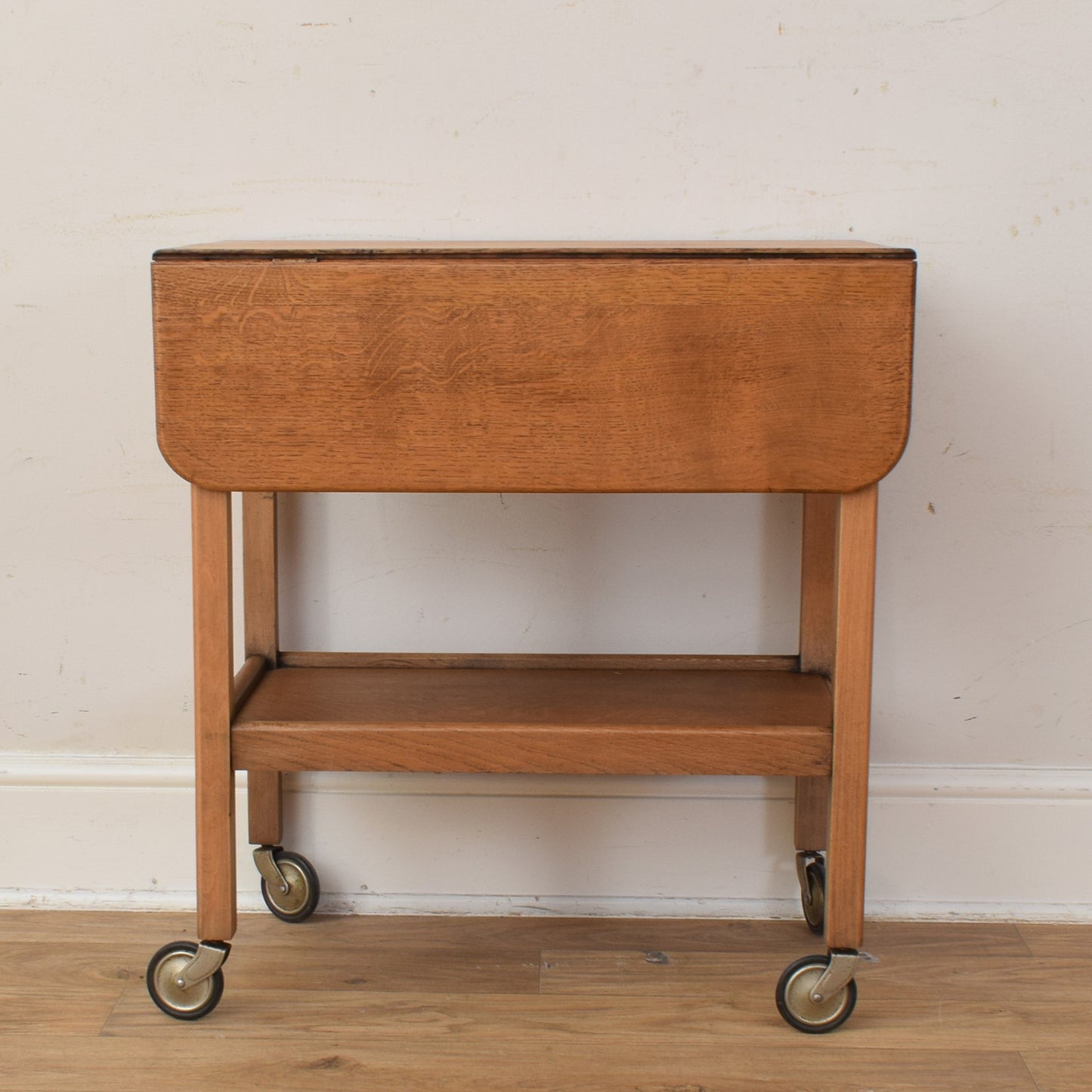 Oak Rotating Drop Leaf Trolley