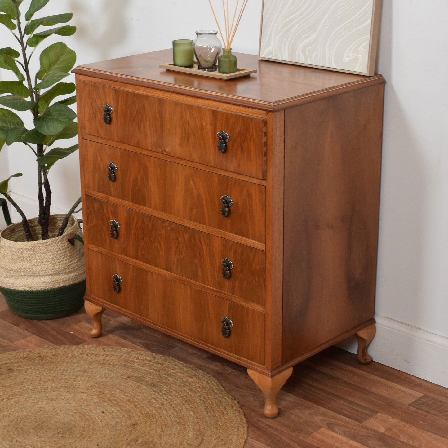 Restored Walnut Chest of Drawers