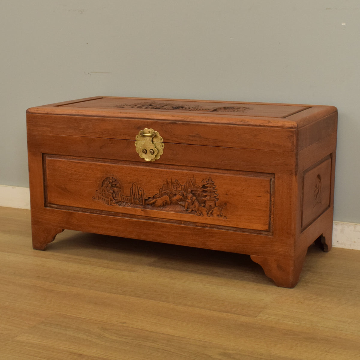 Carved Camphor box