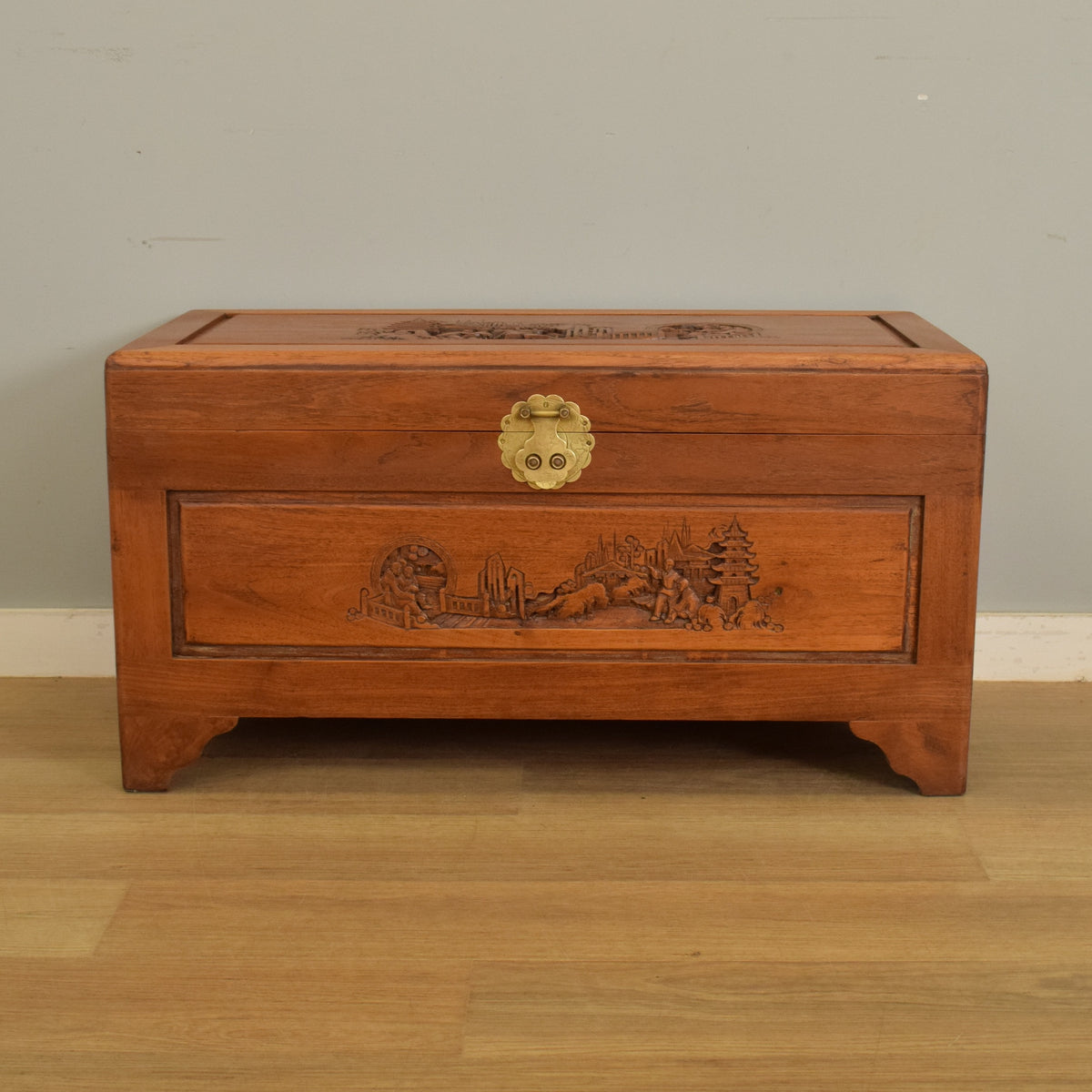 Carved Camphor box