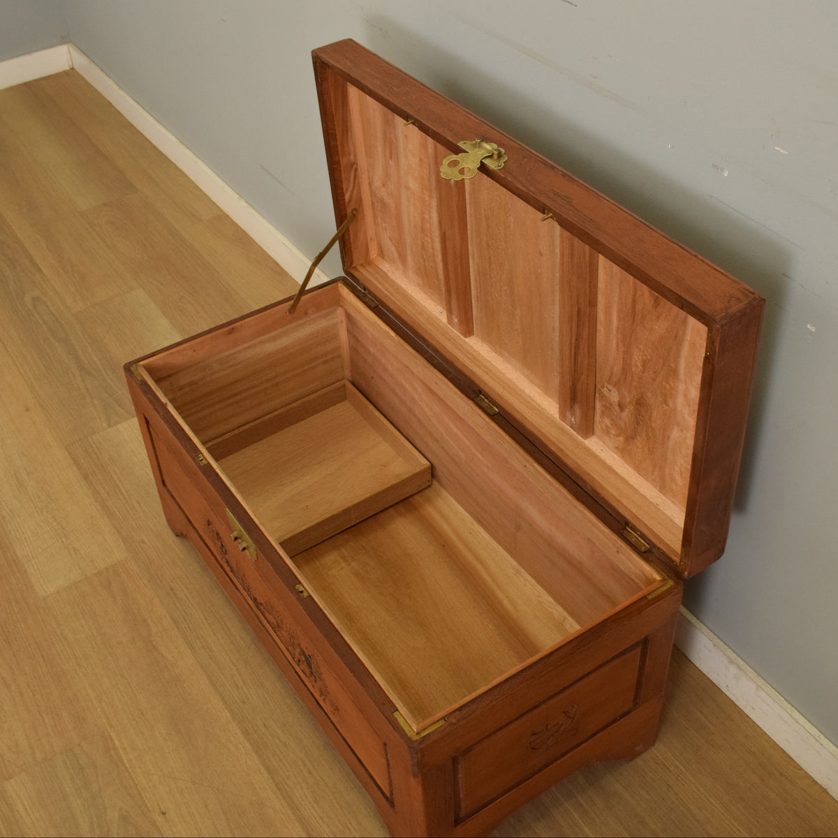 Carved Camphor box