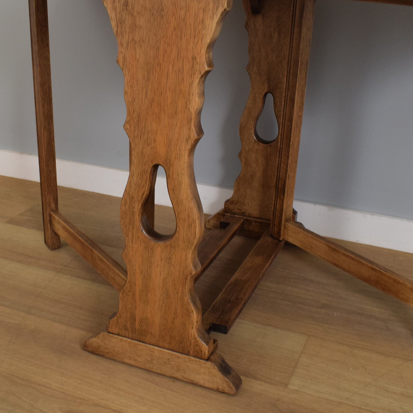 Drop-Leaf Table with Four Wheel-Back Chairs