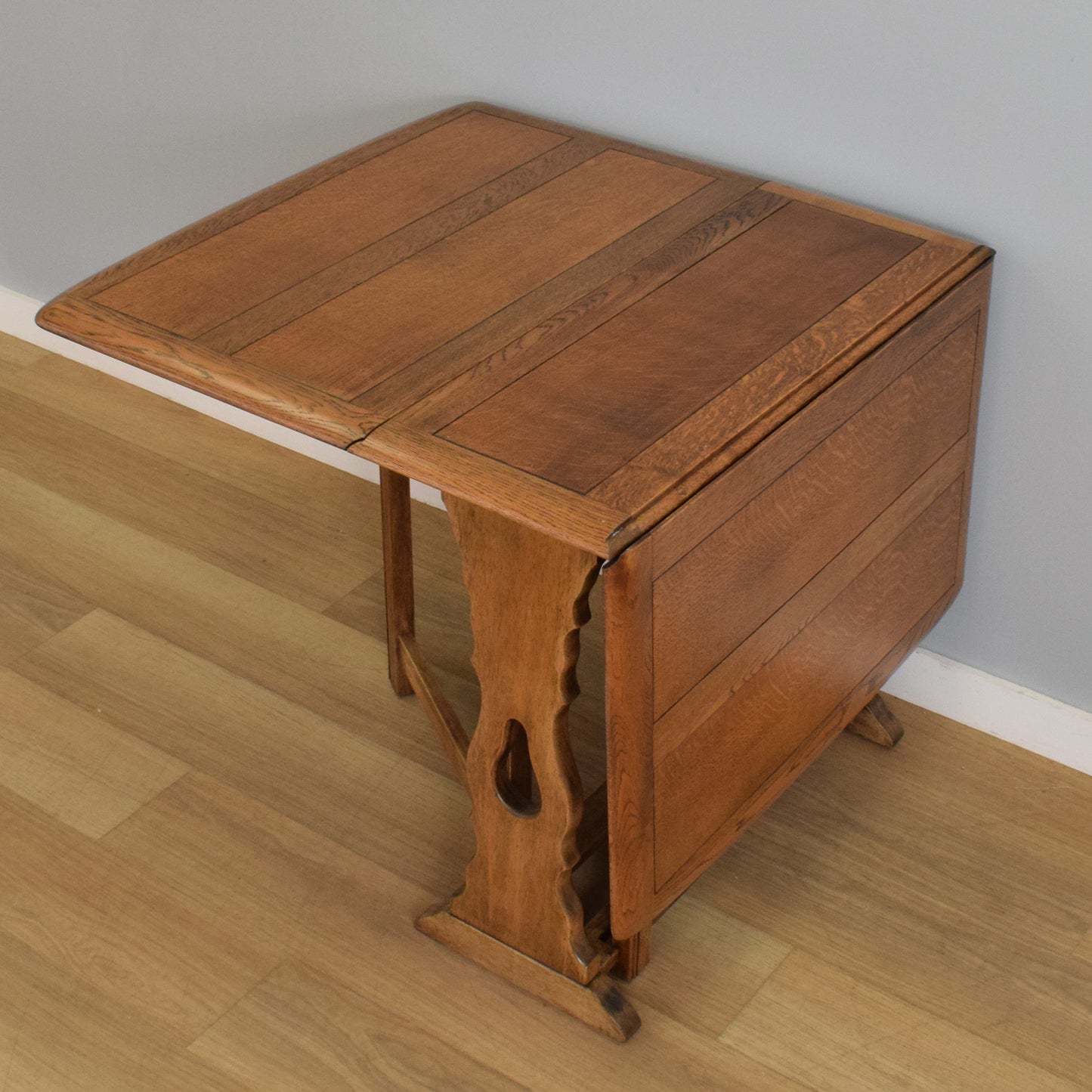 Drop-Leaf Table with Four Wheel-Back Chairs