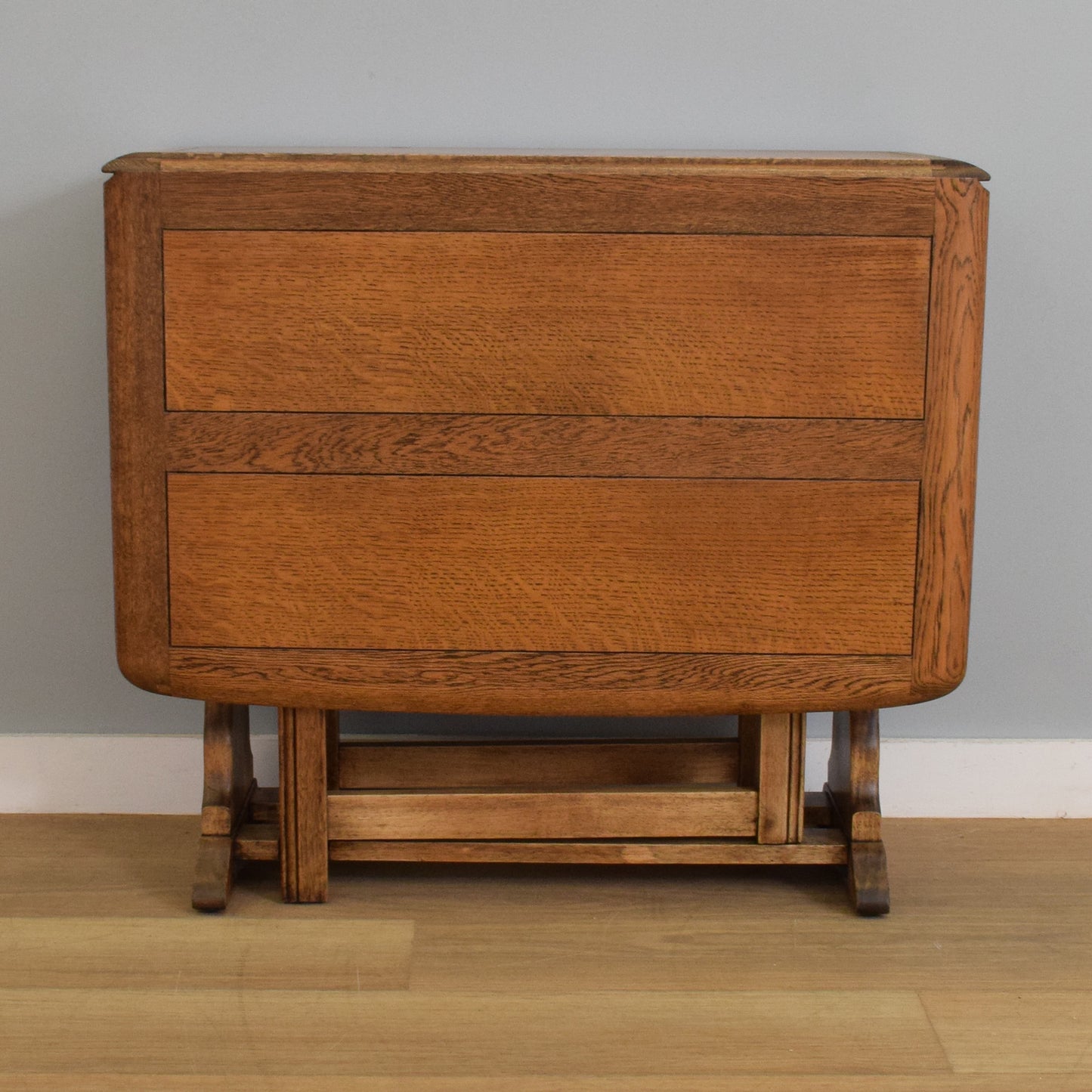 Drop-Leaf Table with Four Wheel-Back Chairs