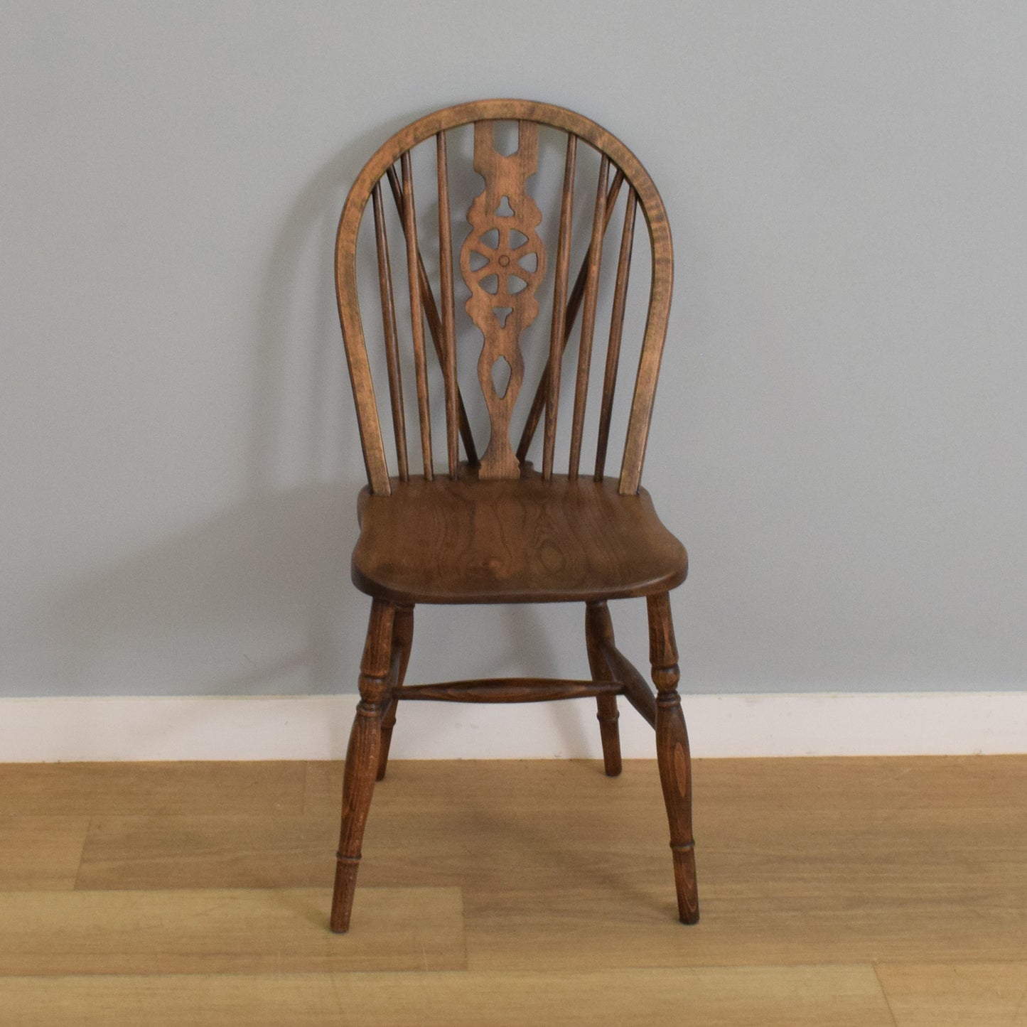 Drop-Leaf Table with Four Wheel-Back Chairs