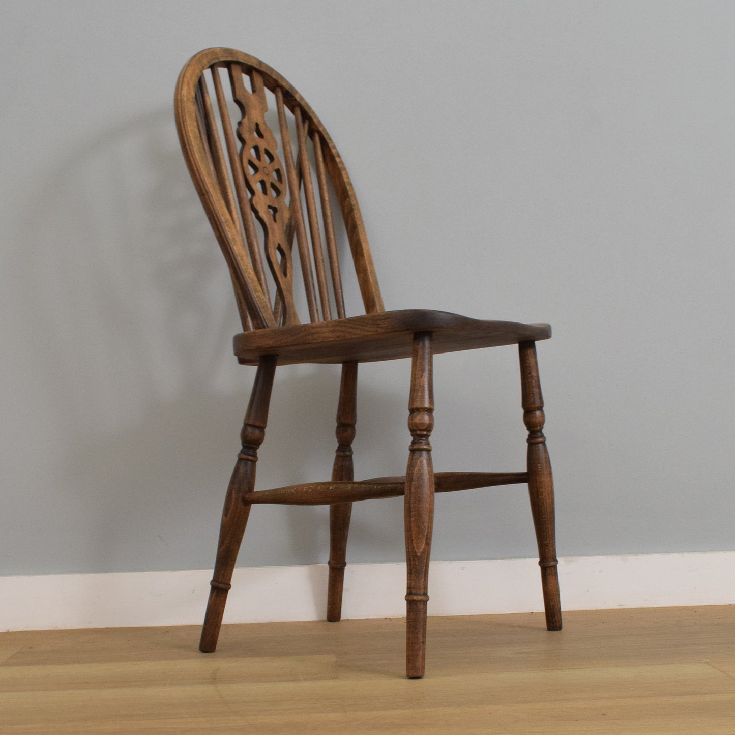 Drop-Leaf Table with Four Wheel-Back Chairs