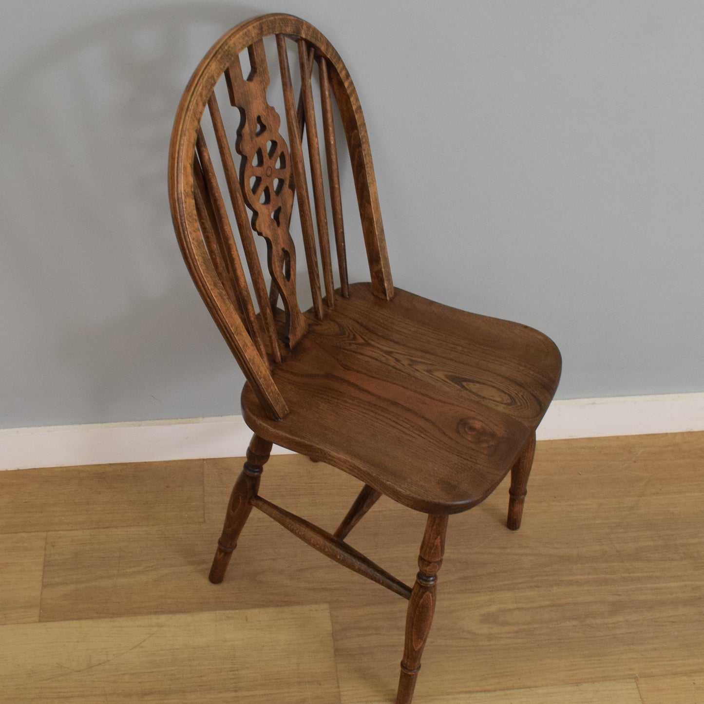 Drop-Leaf Table with Four Wheel-Back Chairs