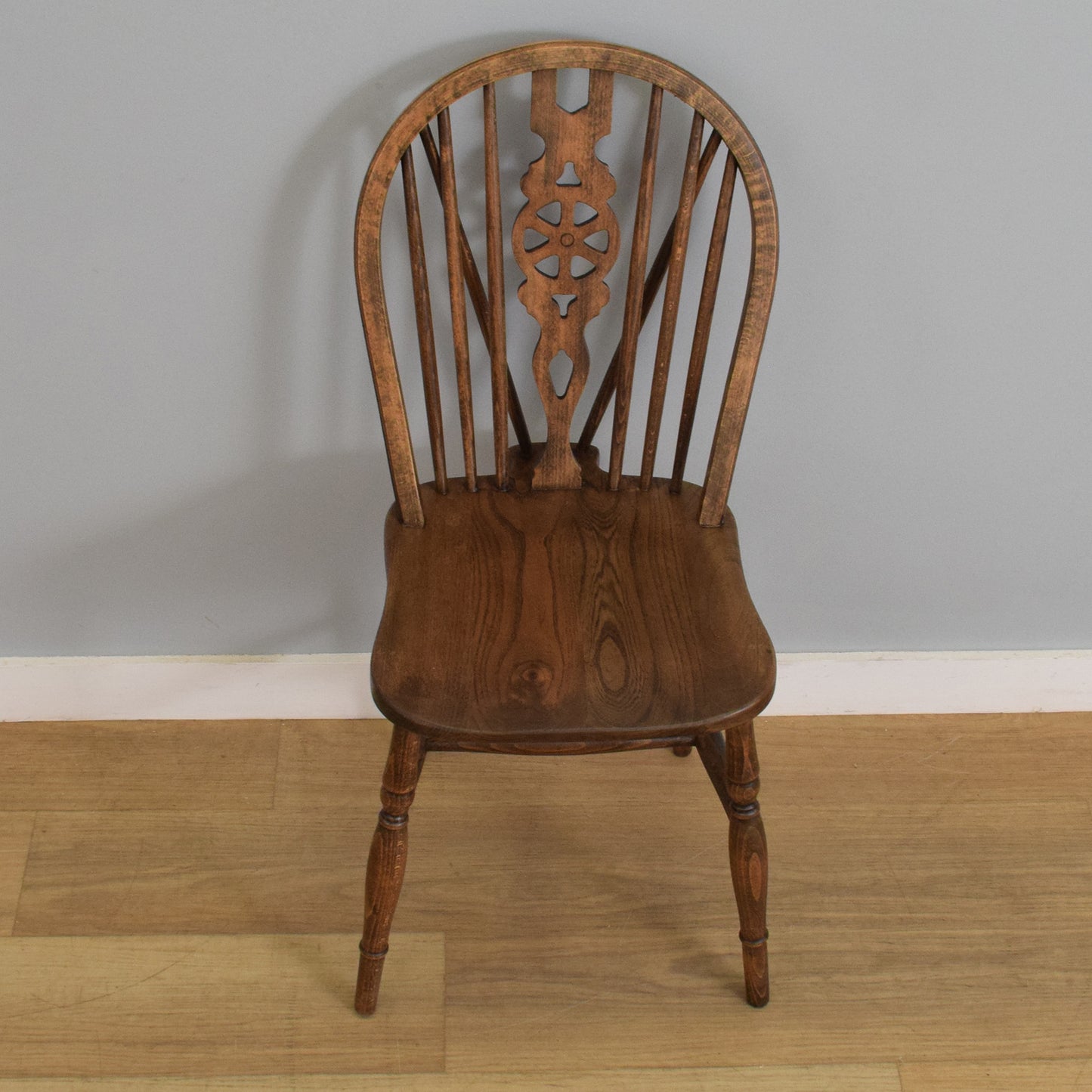 Drop-Leaf Table with Four Wheel-Back Chairs