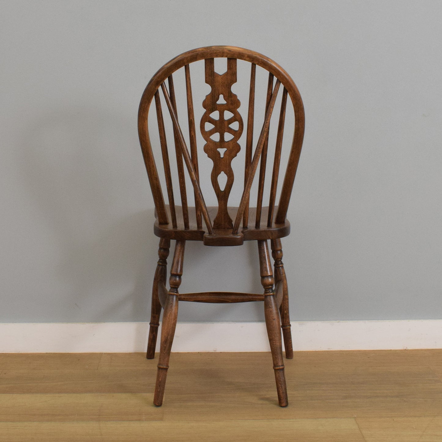 Drop-Leaf Table with Four Wheel-Back Chairs