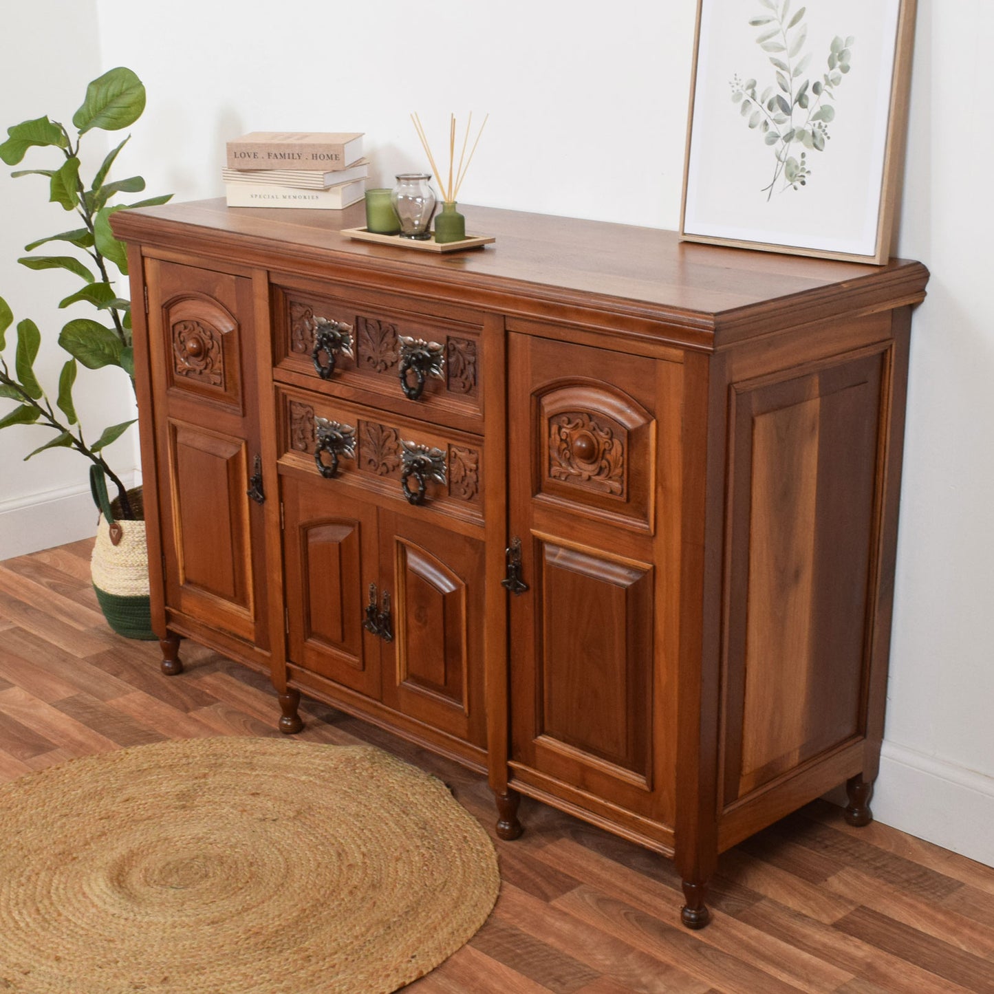 Carved Mahogany Sideboard