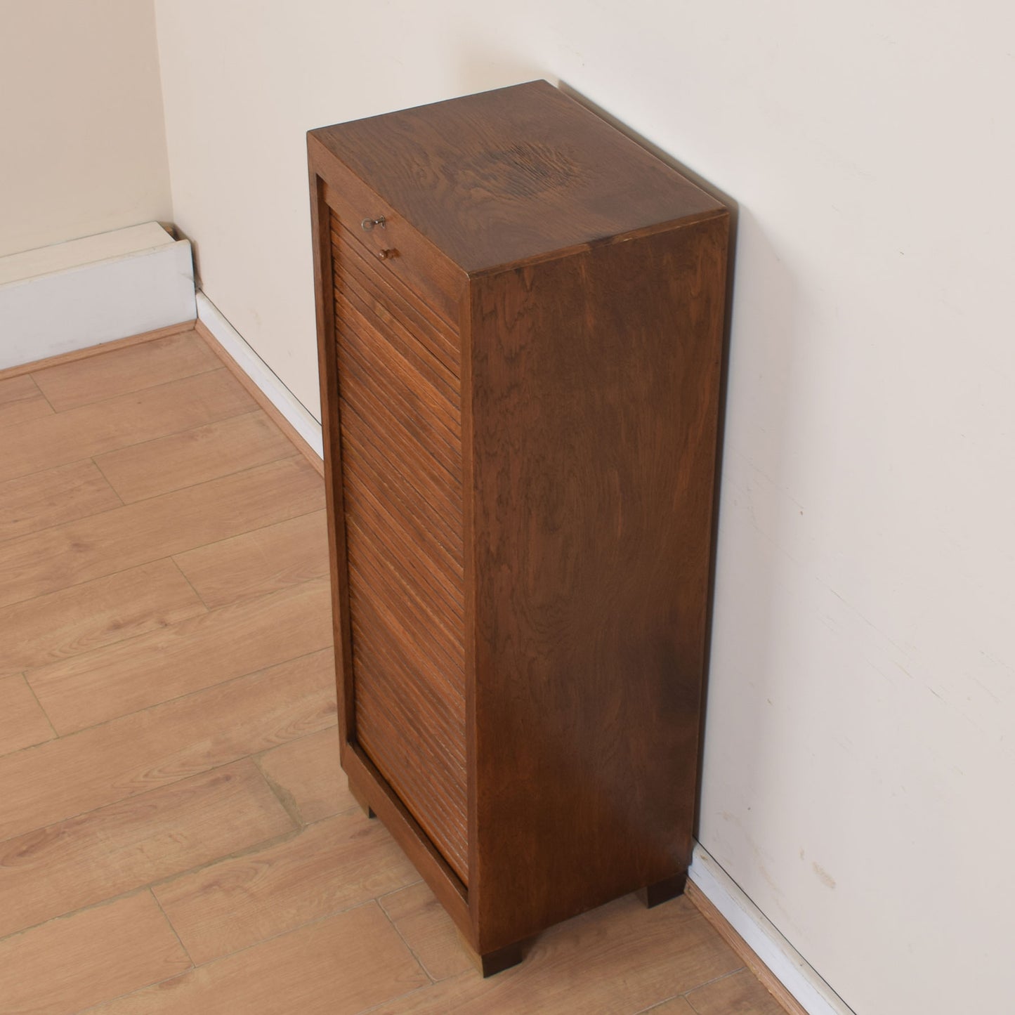 Vintage Tambour Filing Cabinet