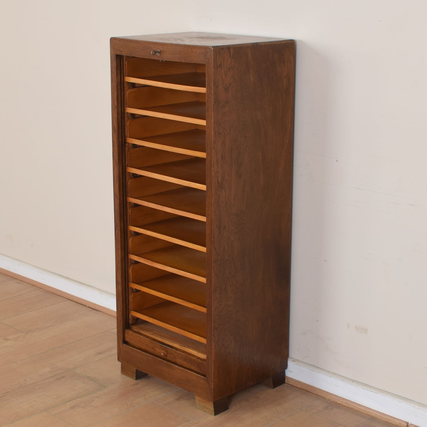 Vintage Tambour Filing Cabinet