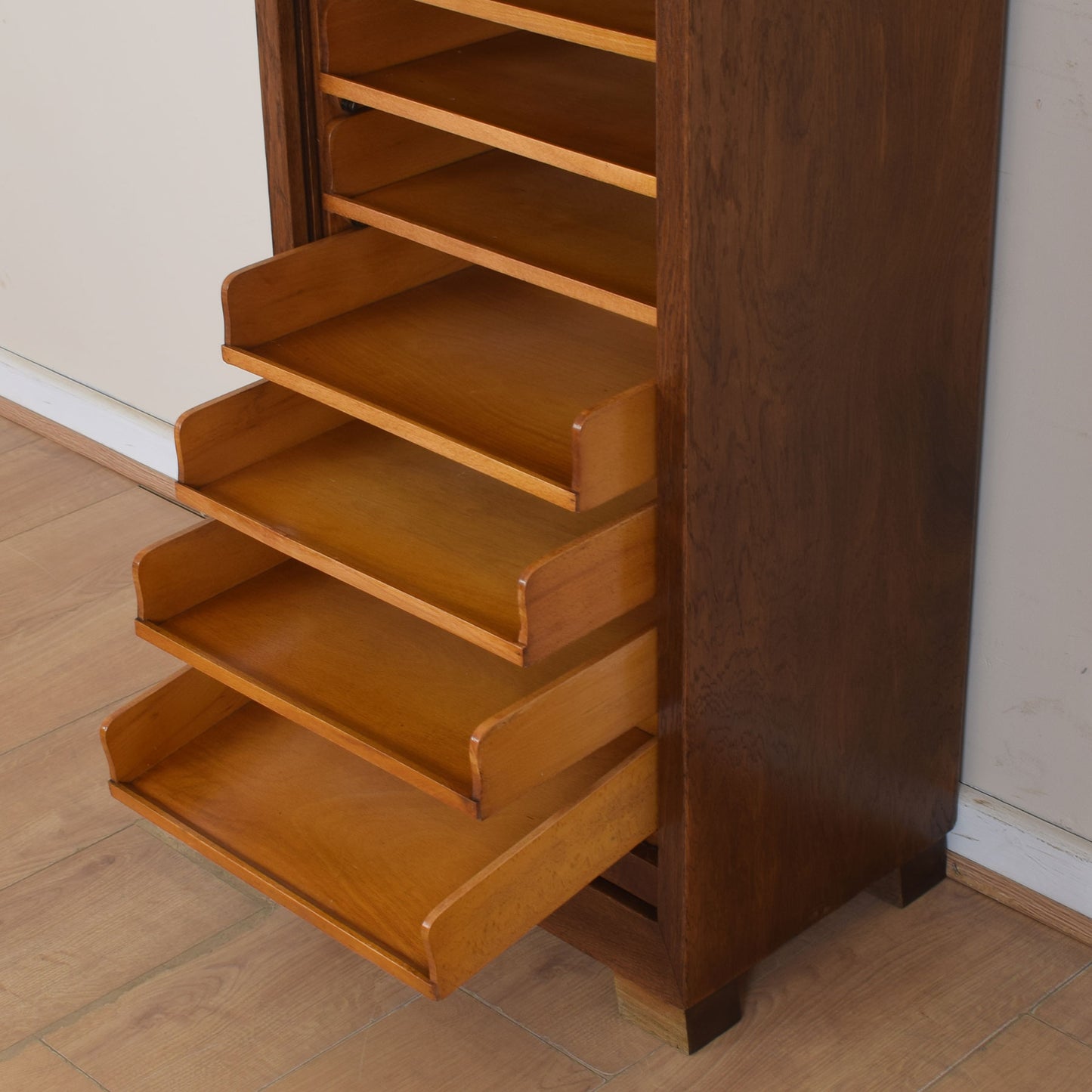 Vintage Tambour Filing Cabinet