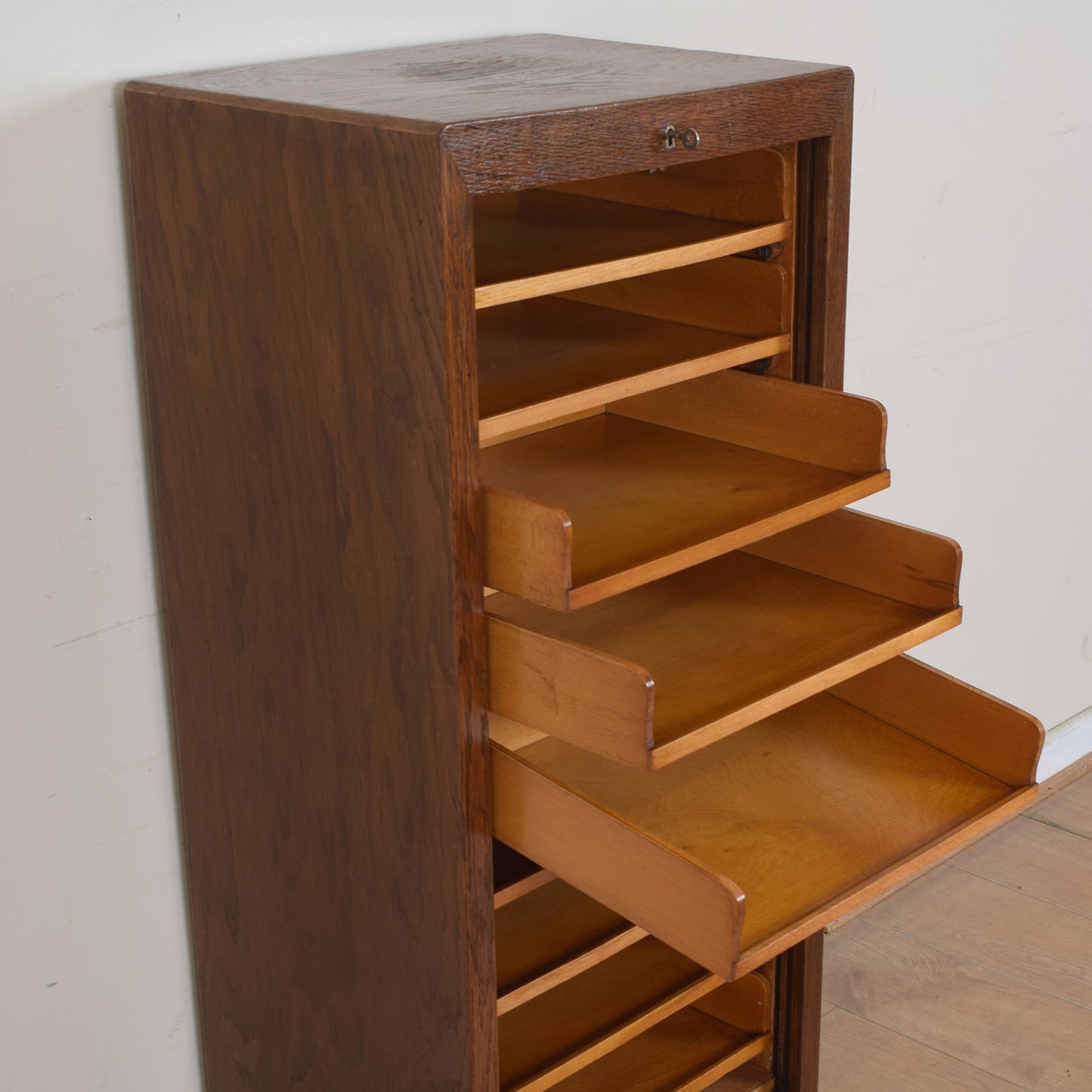 Vintage Tambour Filing Cabinet