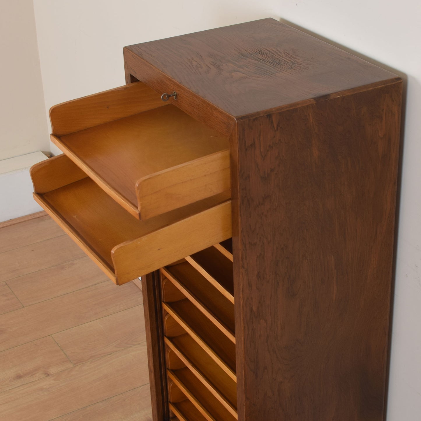 Vintage Tambour Filing Cabinet