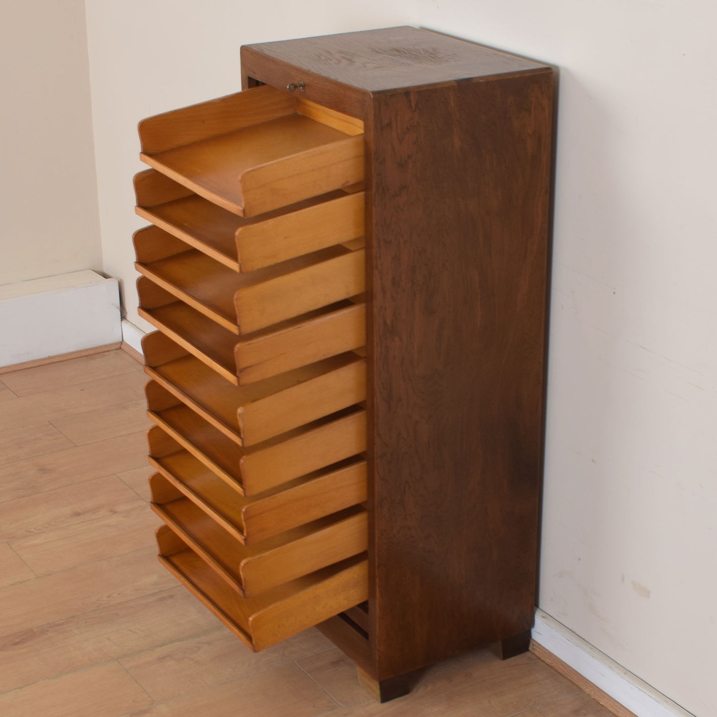 Vintage Tambour Filing Cabinet