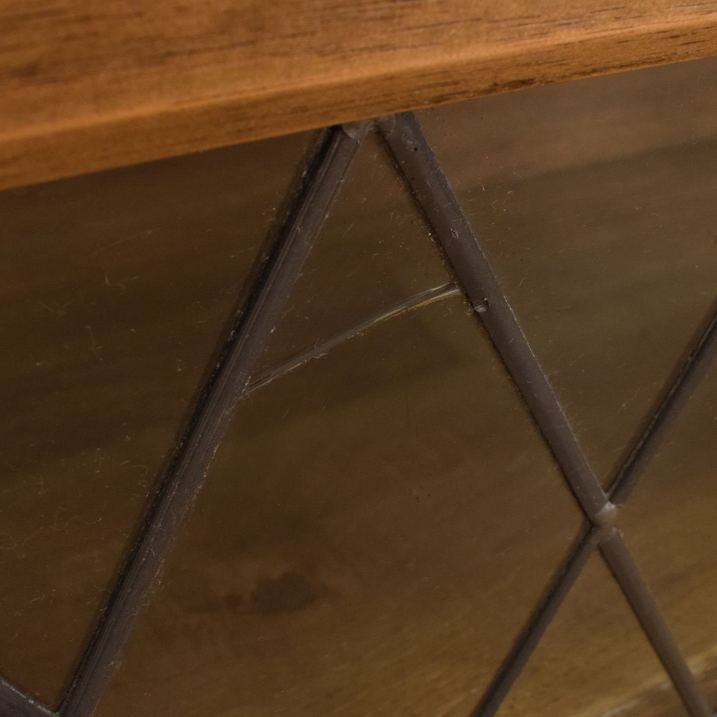 Glazed Oak Veneer Bookcase