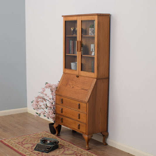Restored Oak Bureau Bookcase