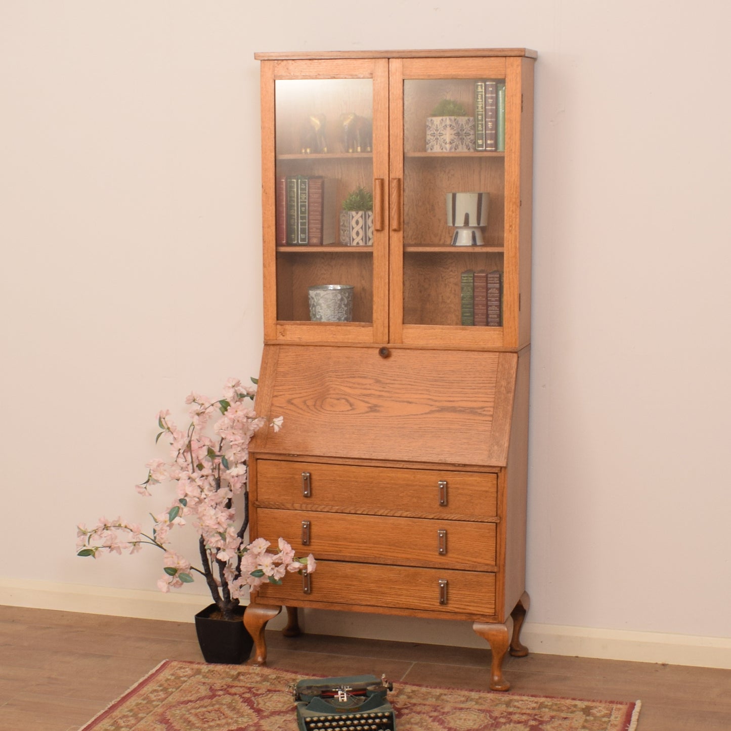 Restored Oak Bureau Bookcase