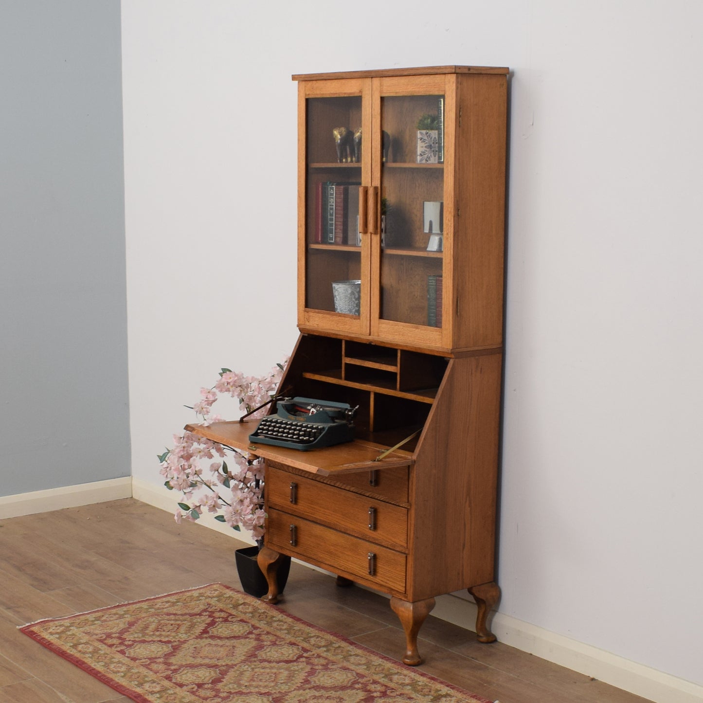 Restored Oak Bureau Bookcase