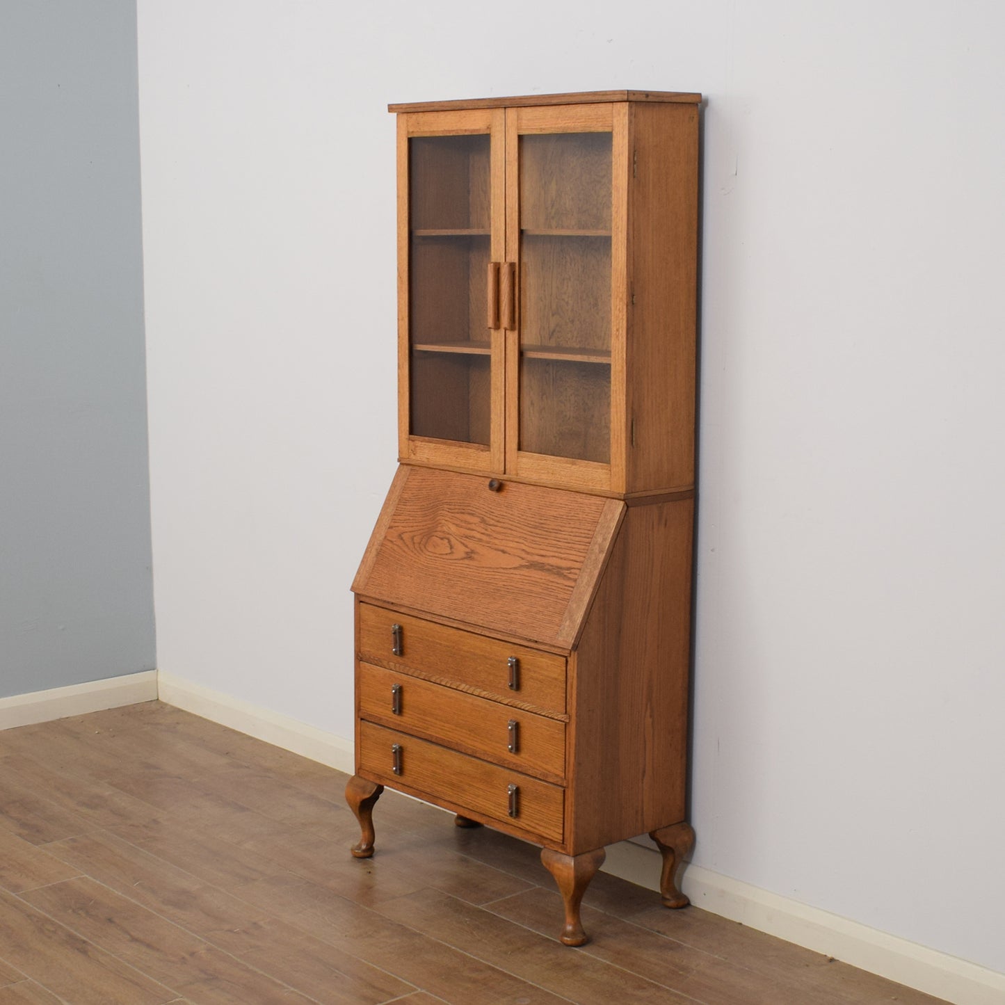 Restored Oak Bureau Bookcase