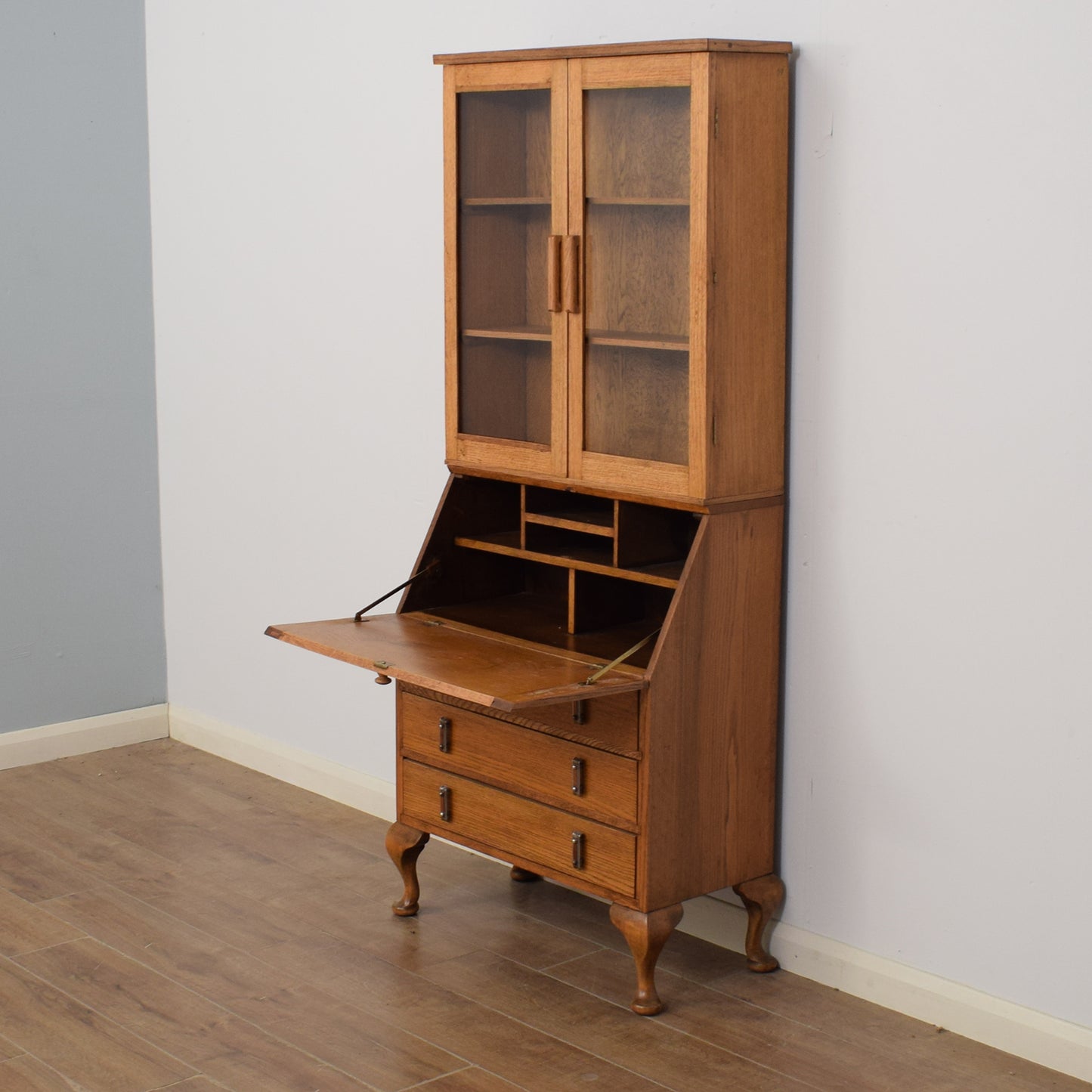 Restored Oak Bureau Bookcase