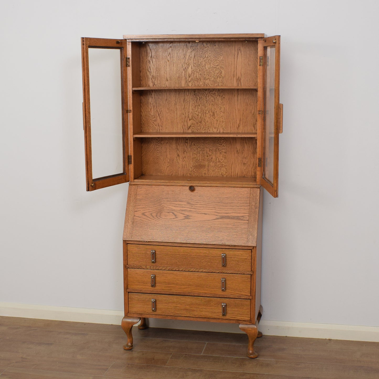 Restored Oak Bureau Bookcase