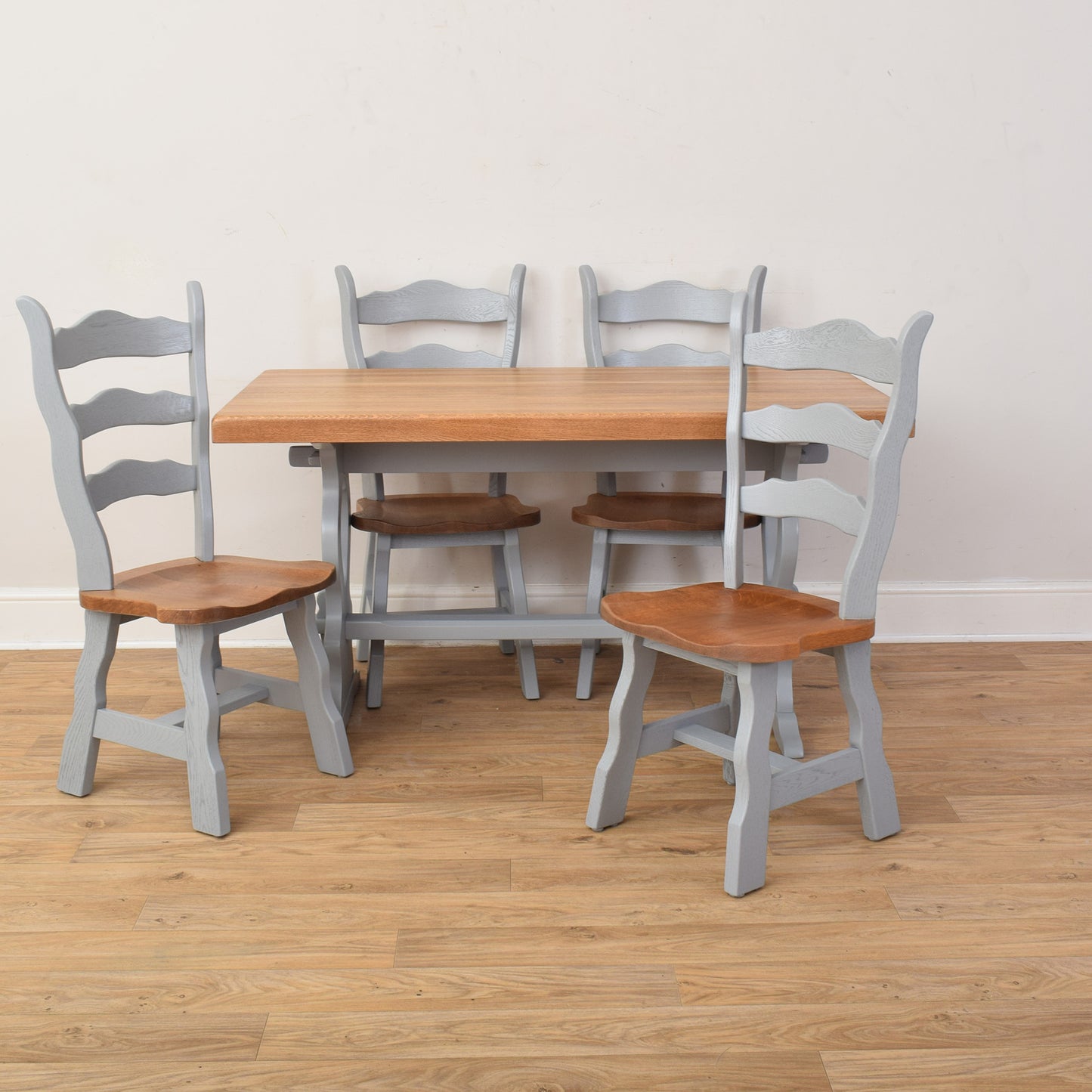 Painted Table And Four Chairs