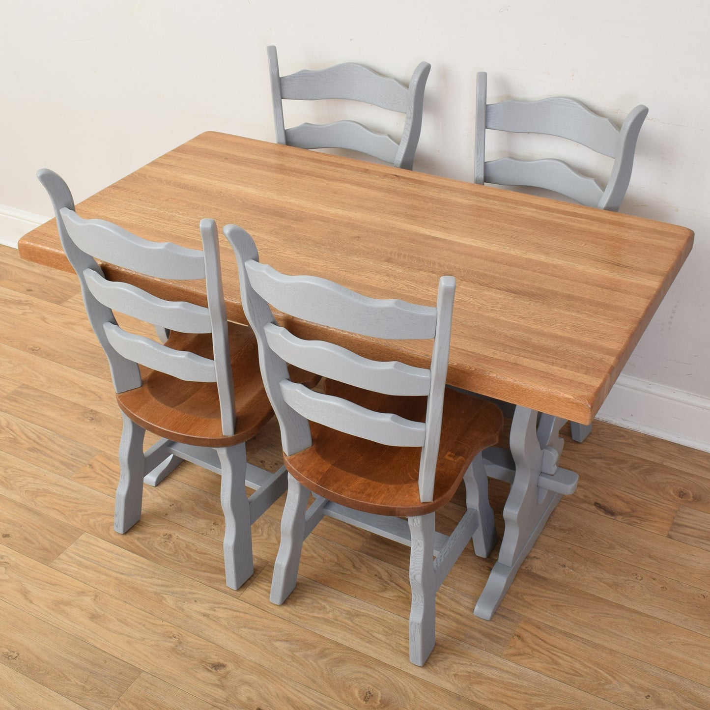 Painted Table And Four Chairs