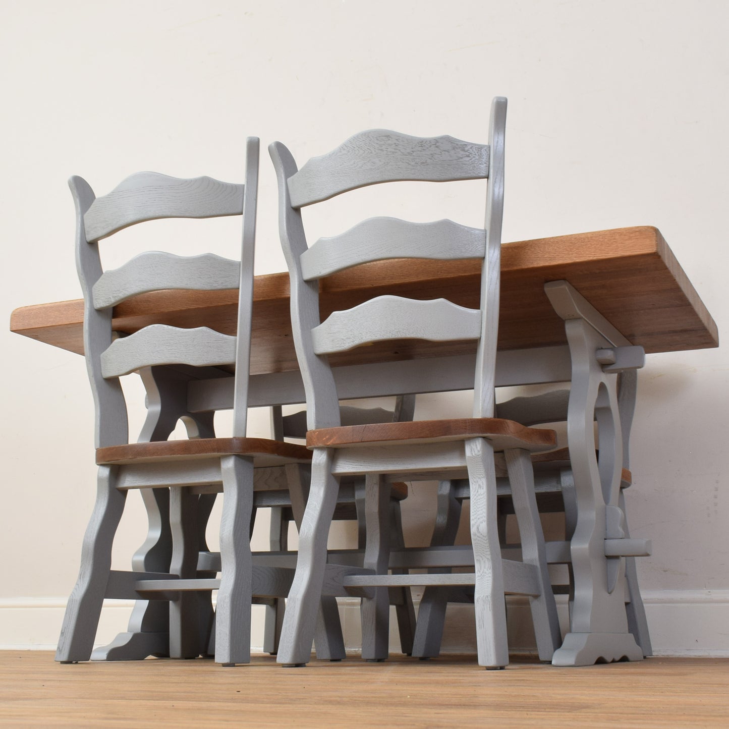 Painted Table And Four Chairs