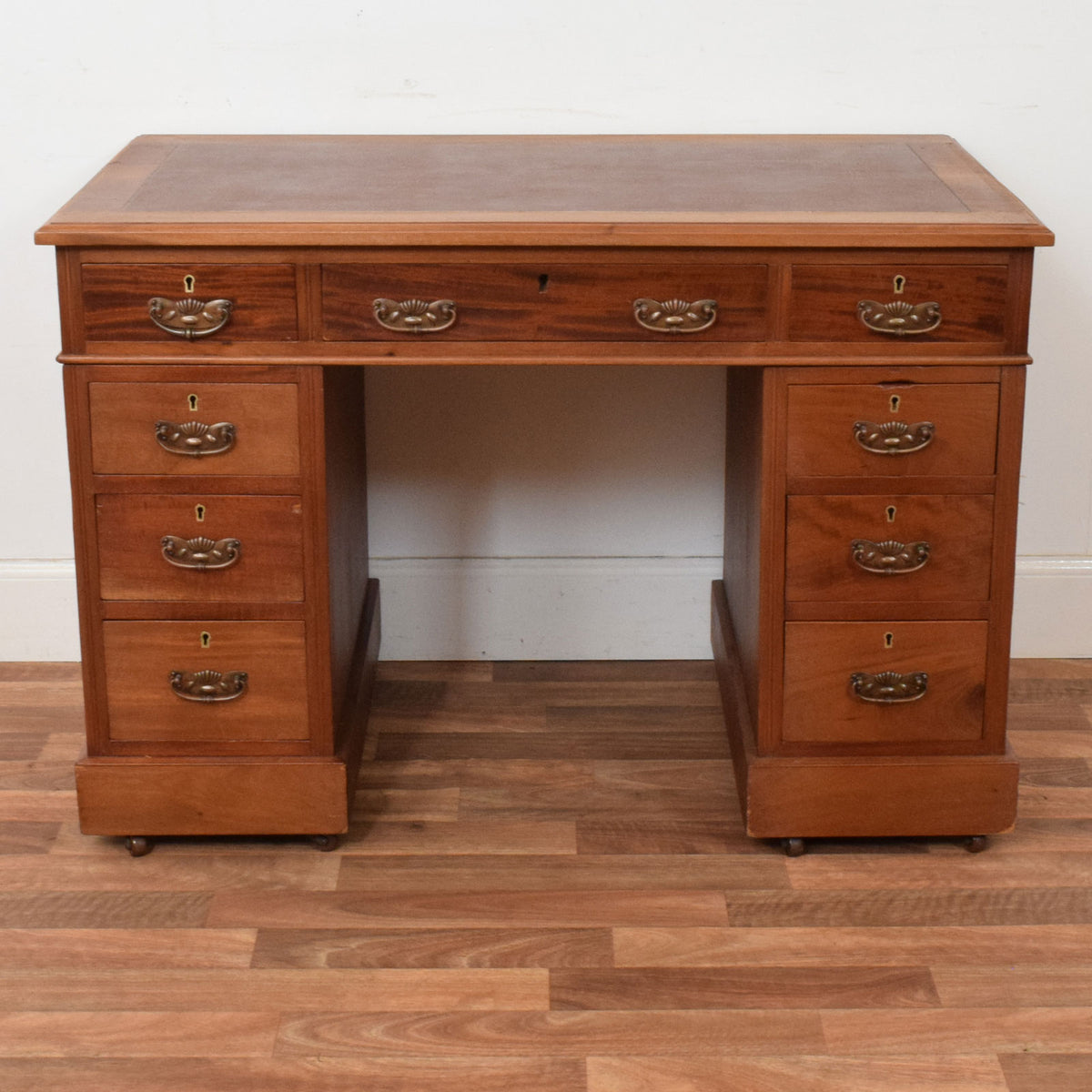 Leather Top Pedestal Desk