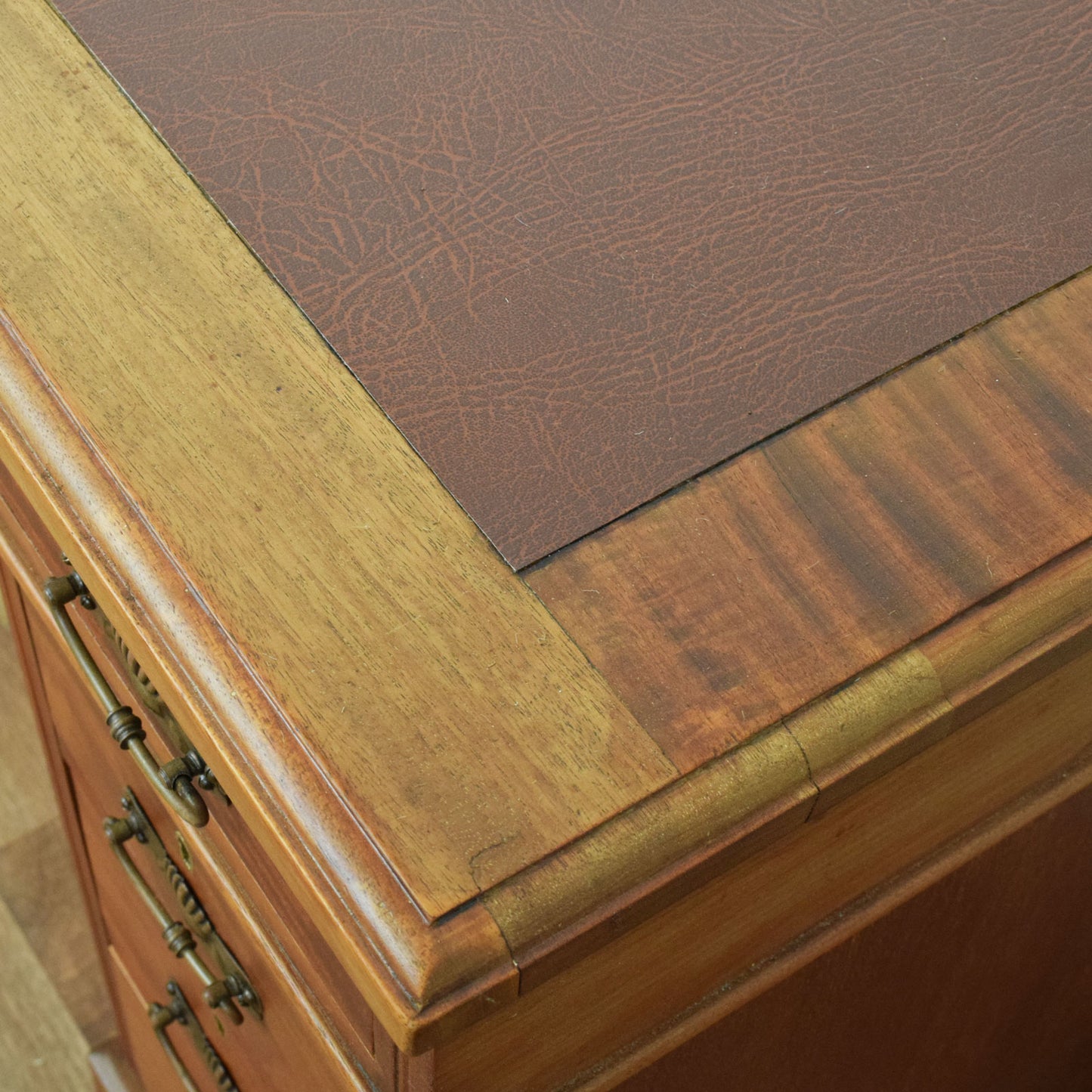 Leather Top Pedestal Desk