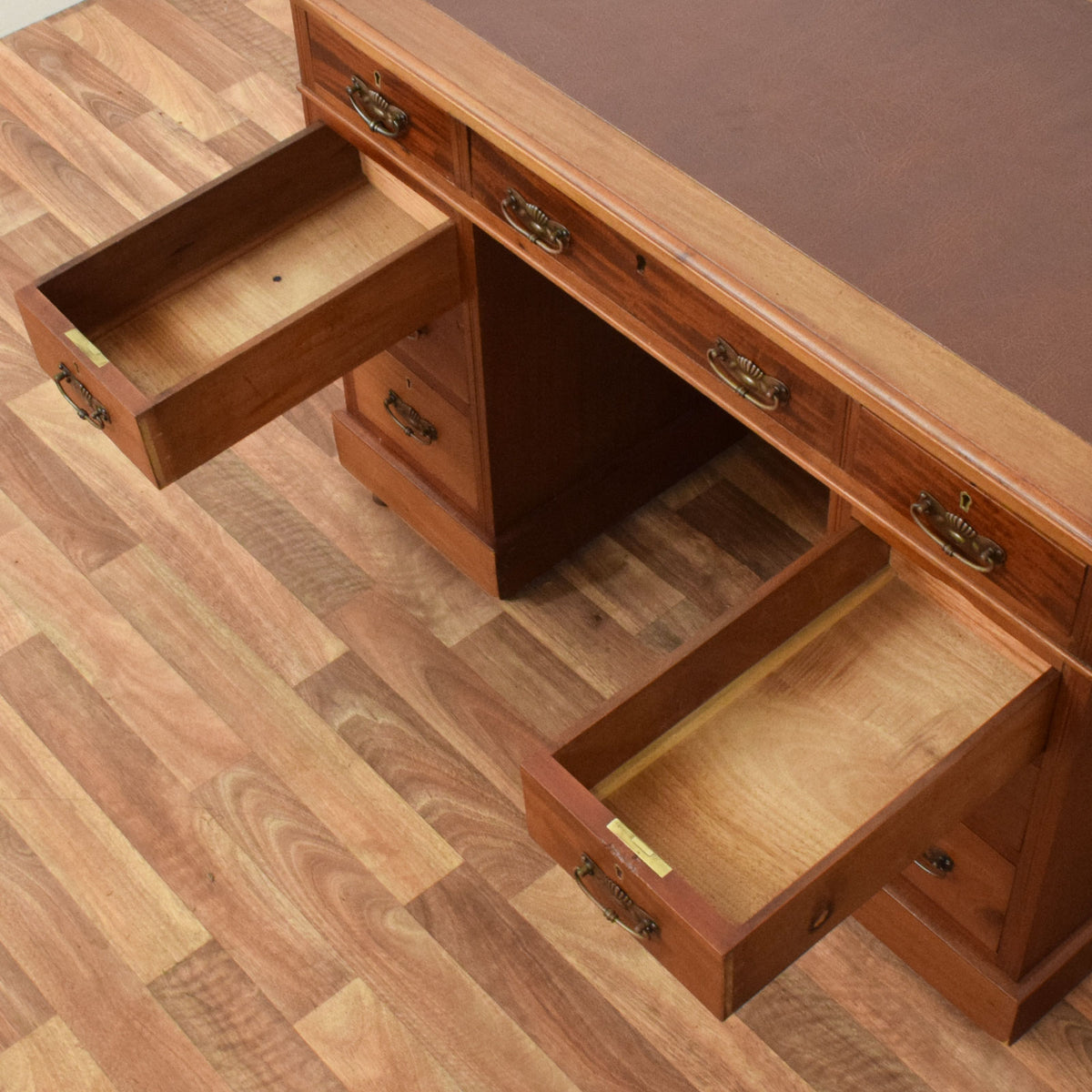 Leather Top Pedestal Desk