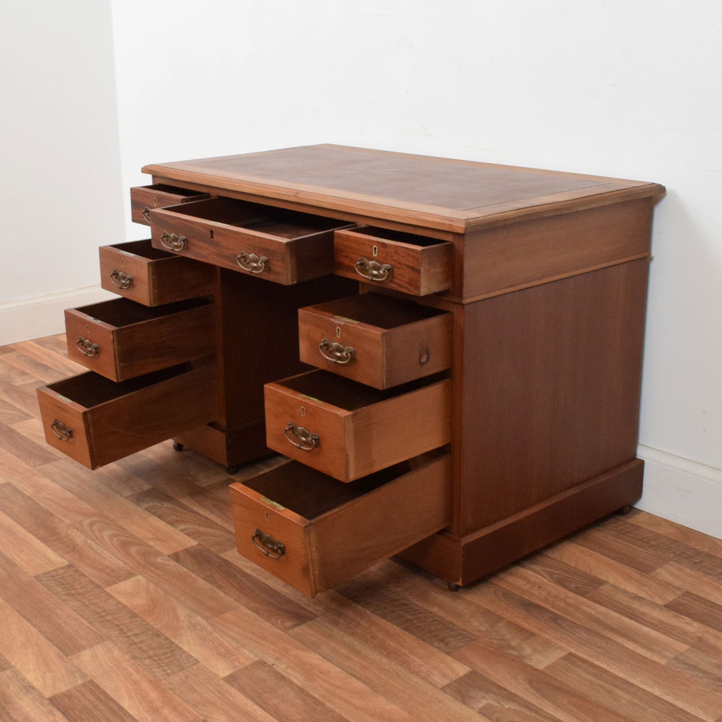 Leather Top Pedestal Desk