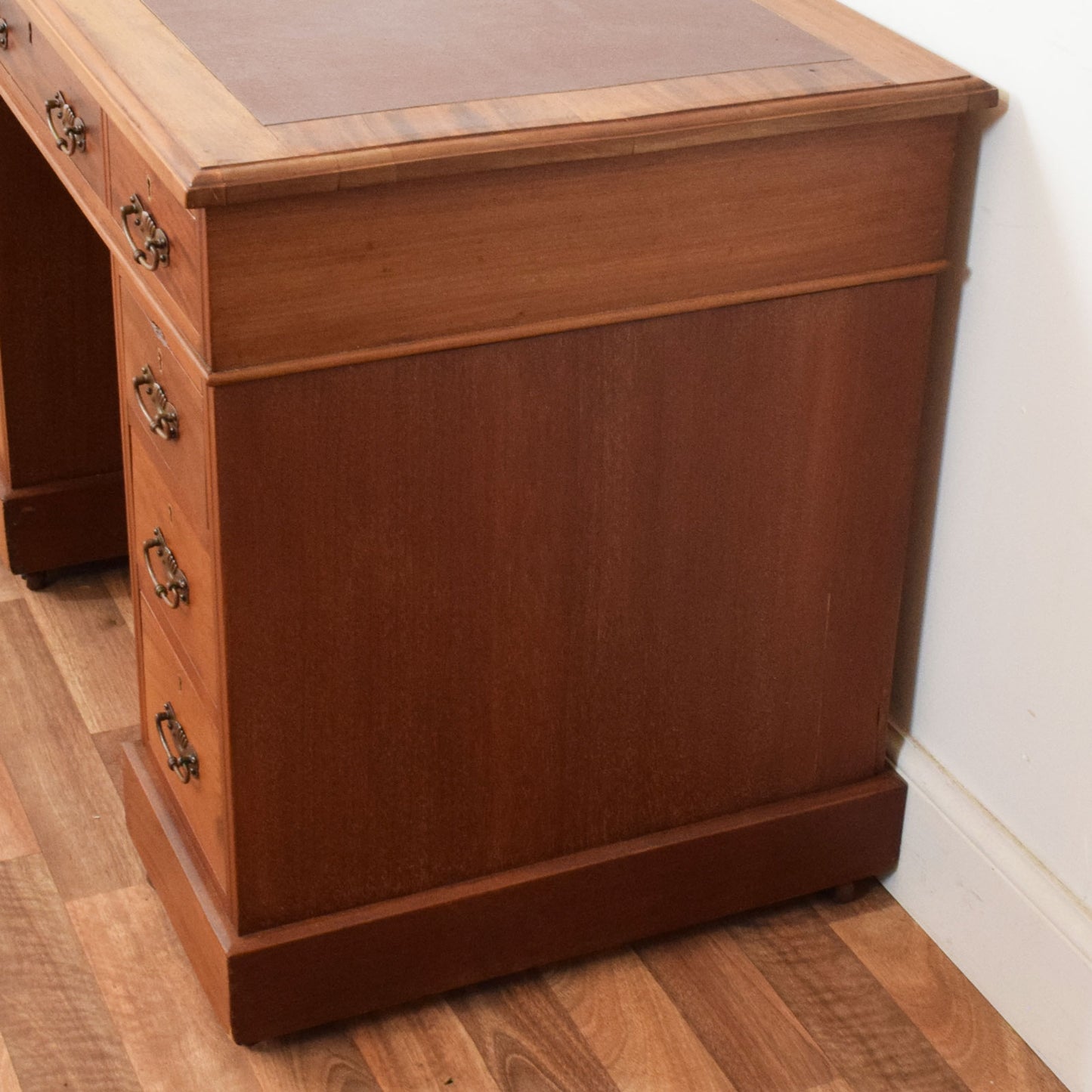 Leather Top Pedestal Desk