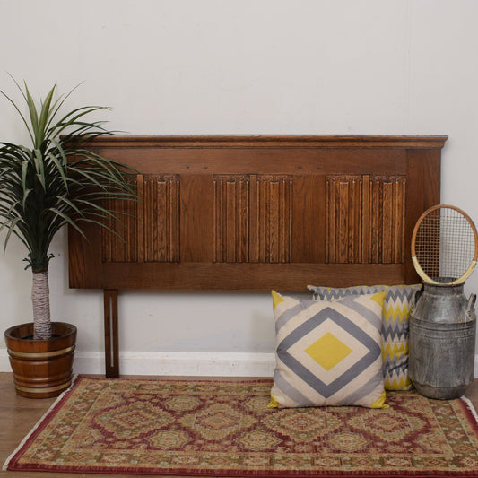 Restored Oak Double Headboard