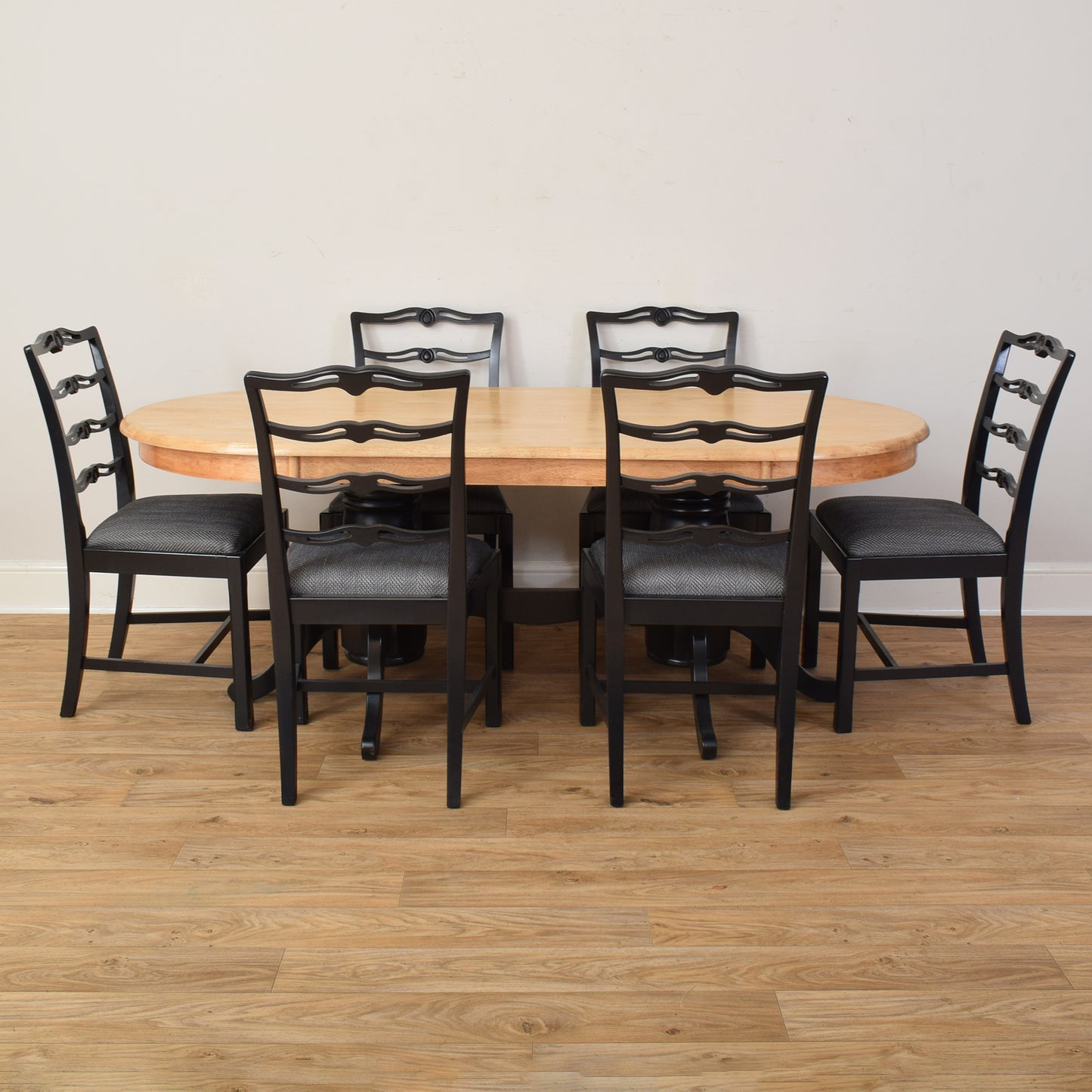 Painted Table And Six Chairs