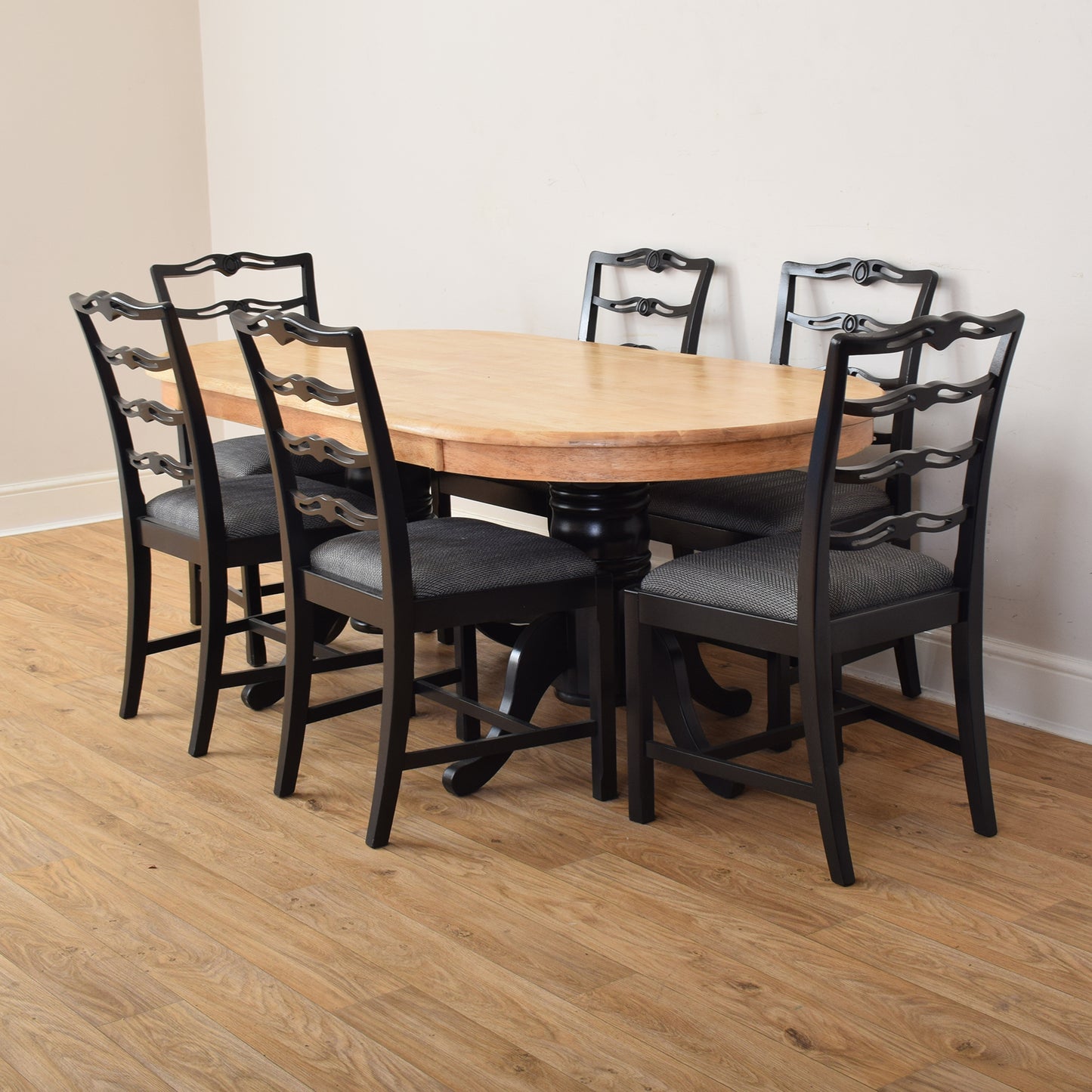 Painted Table And Six Chairs